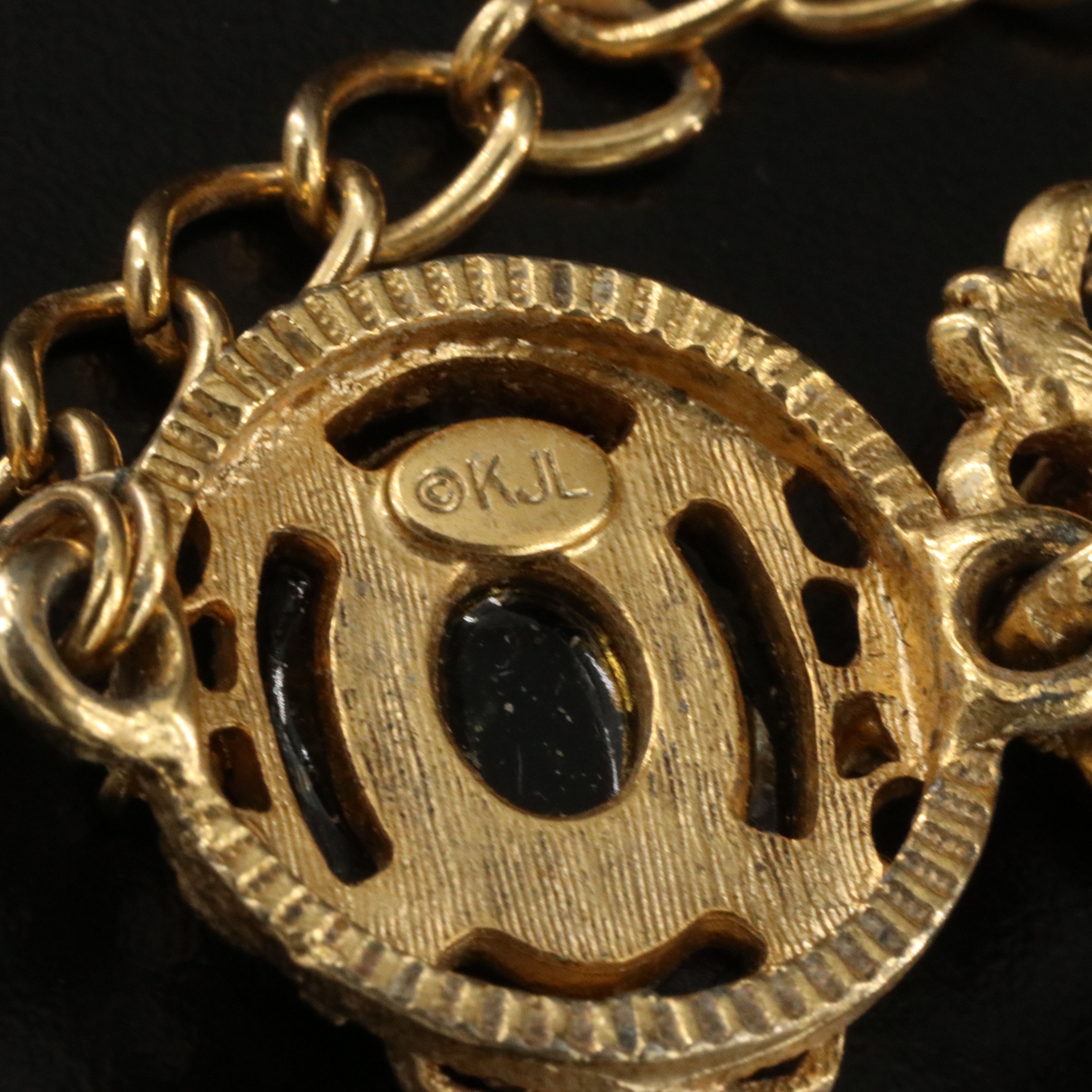 1960s Kenneth Jay Lane Intaglio Necklace