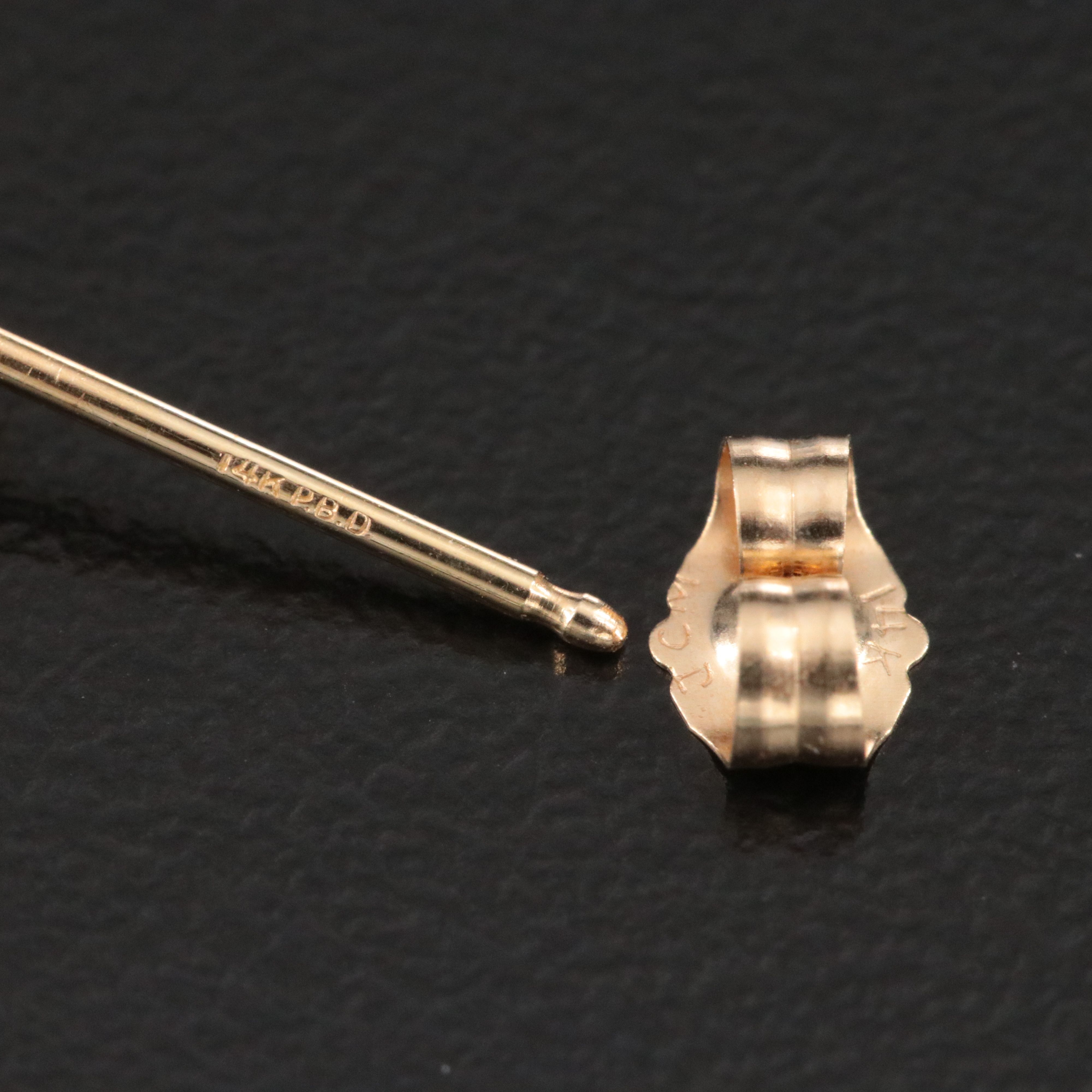 14K Amethyst Stud Earrings