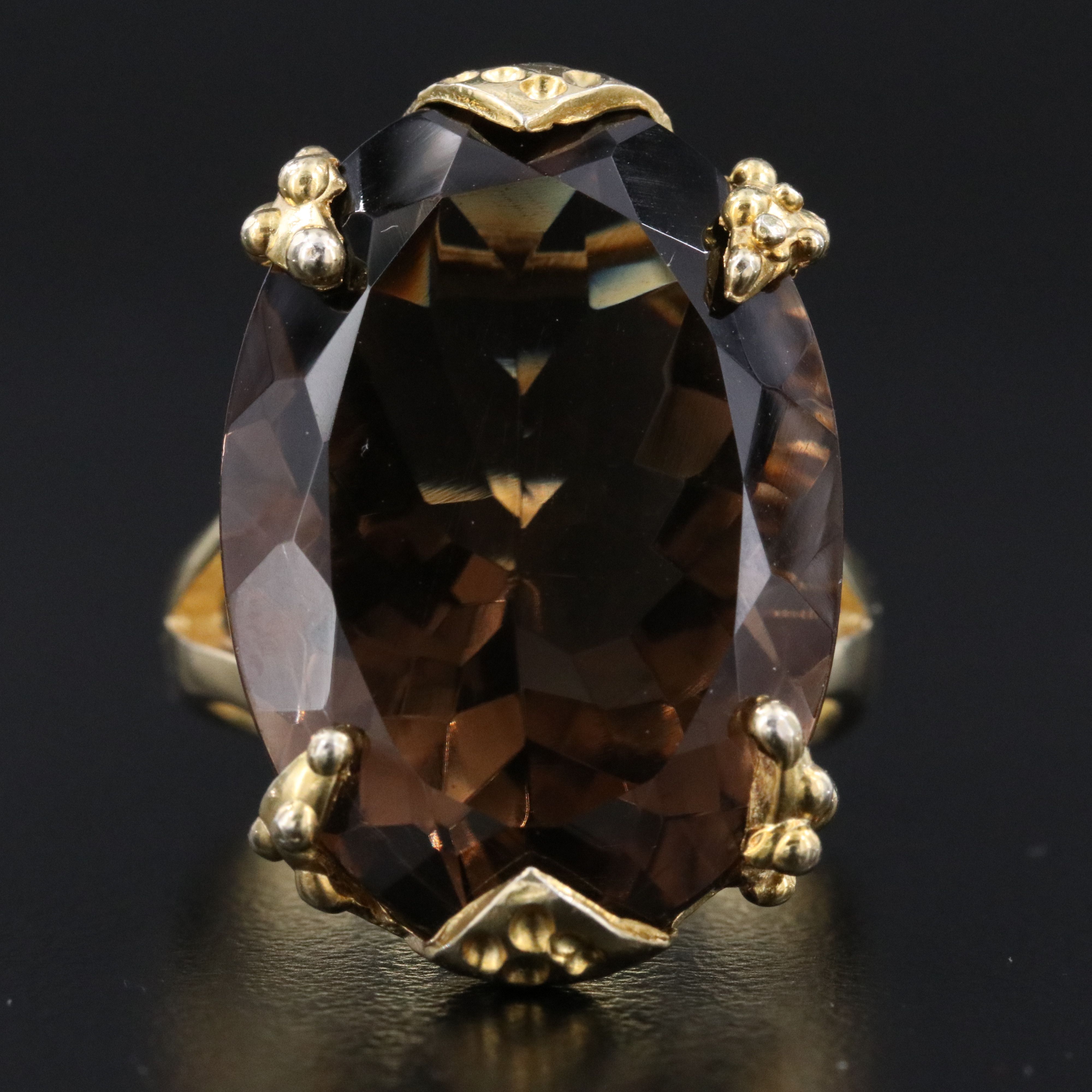 Sterling Smoky Quartz Ring