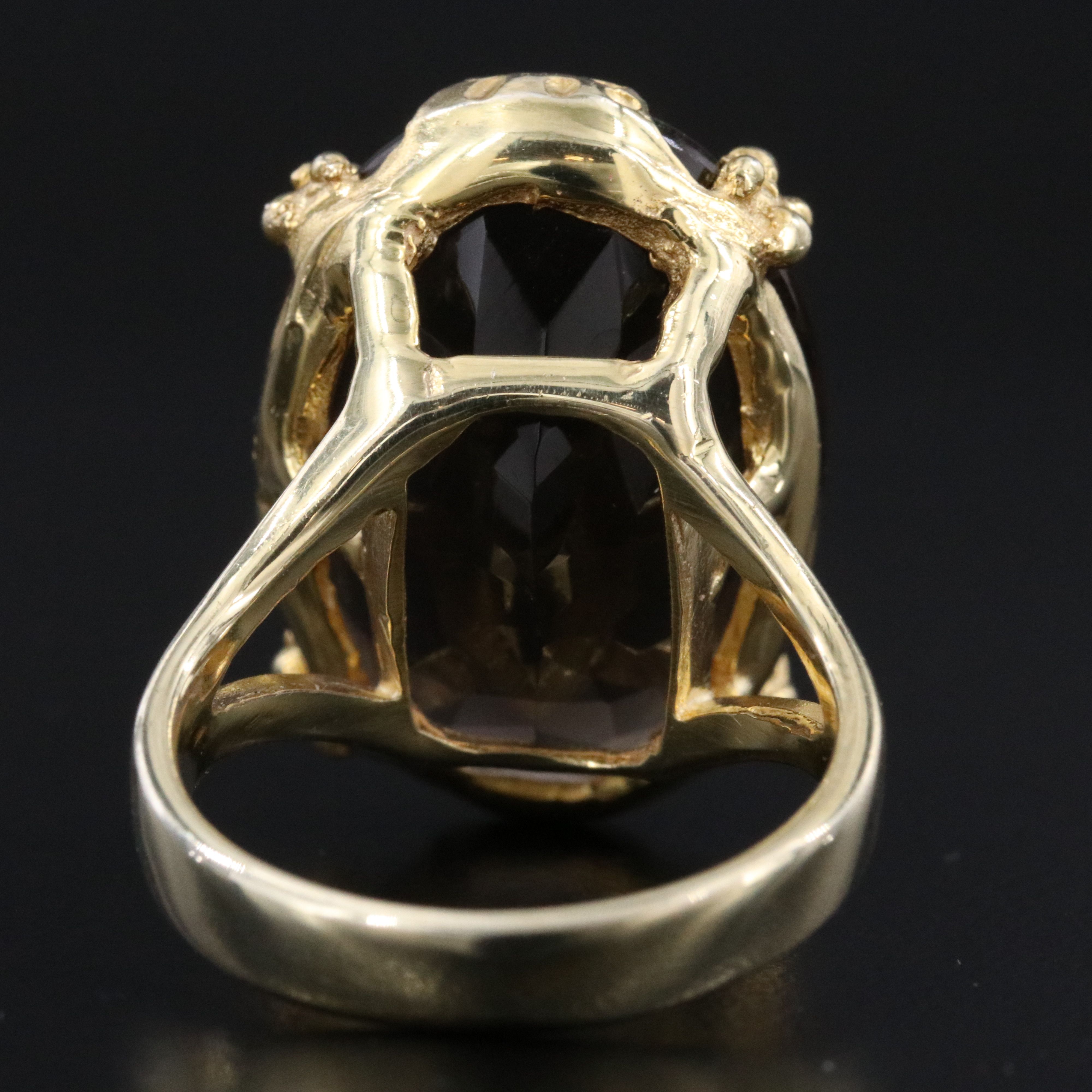 Sterling Smoky Quartz Ring
