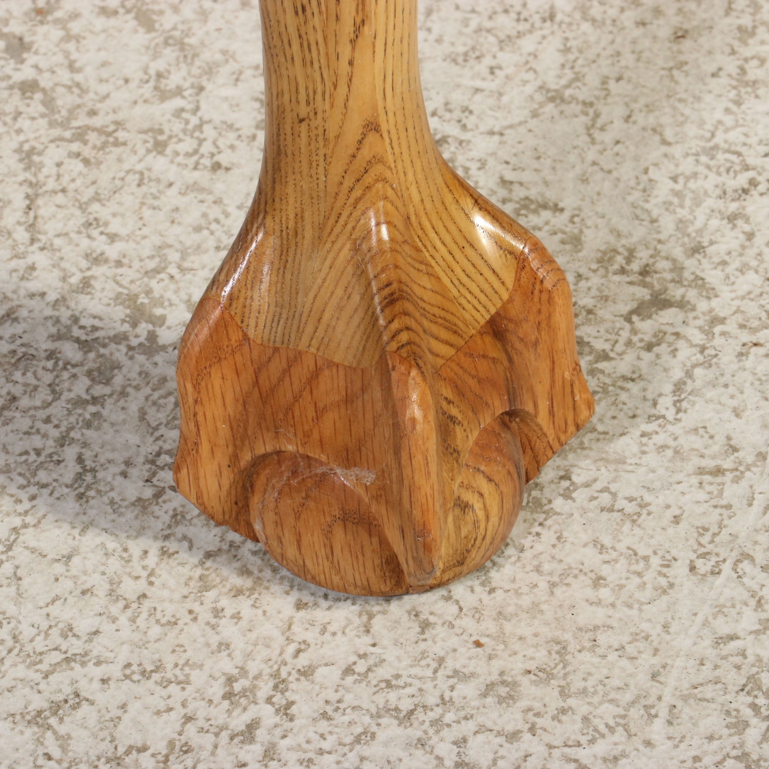 Set of Three Chippendale Style Oak End Tables