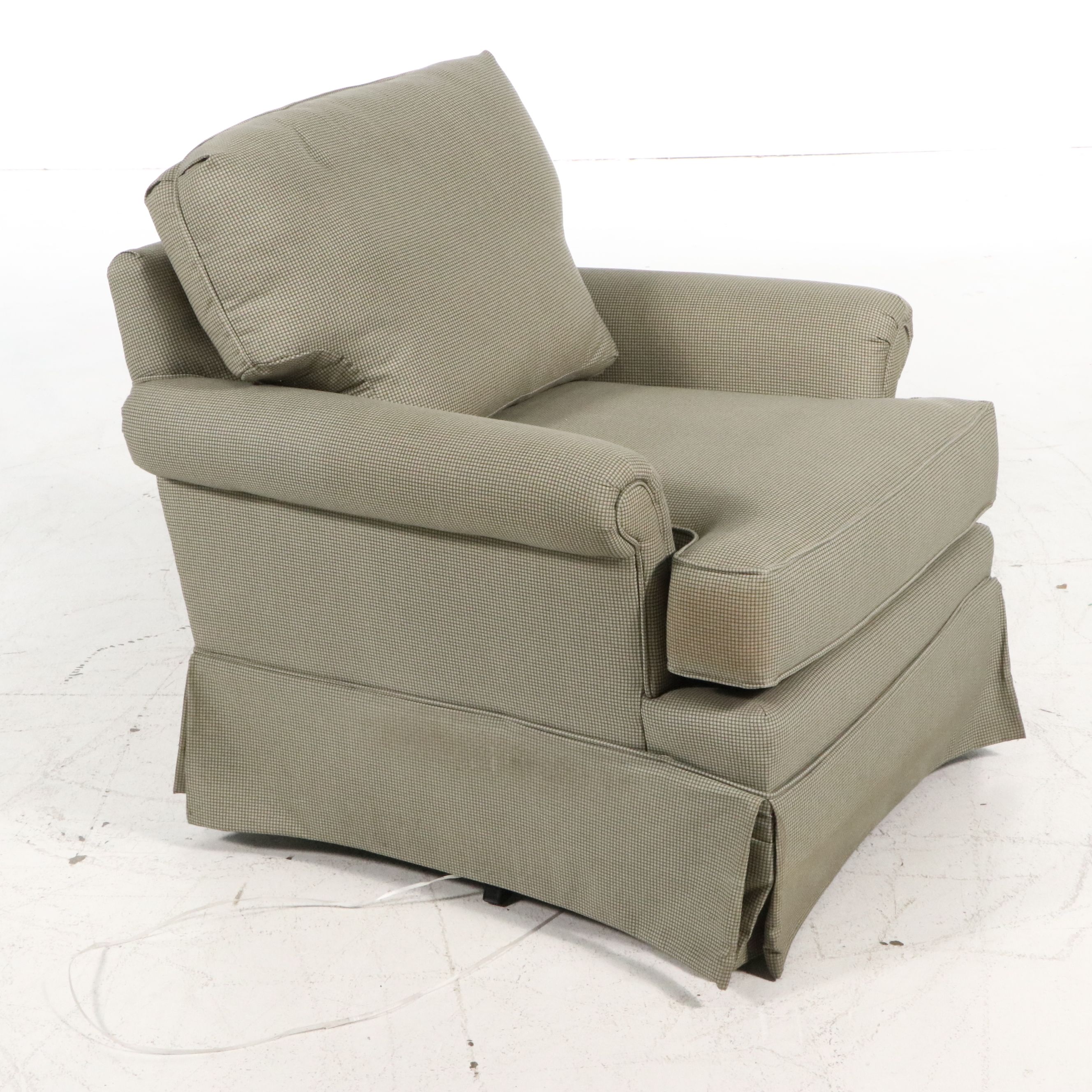 Berne Furniture Upholstered Swivel Rocker Armchair, Late 20th Century