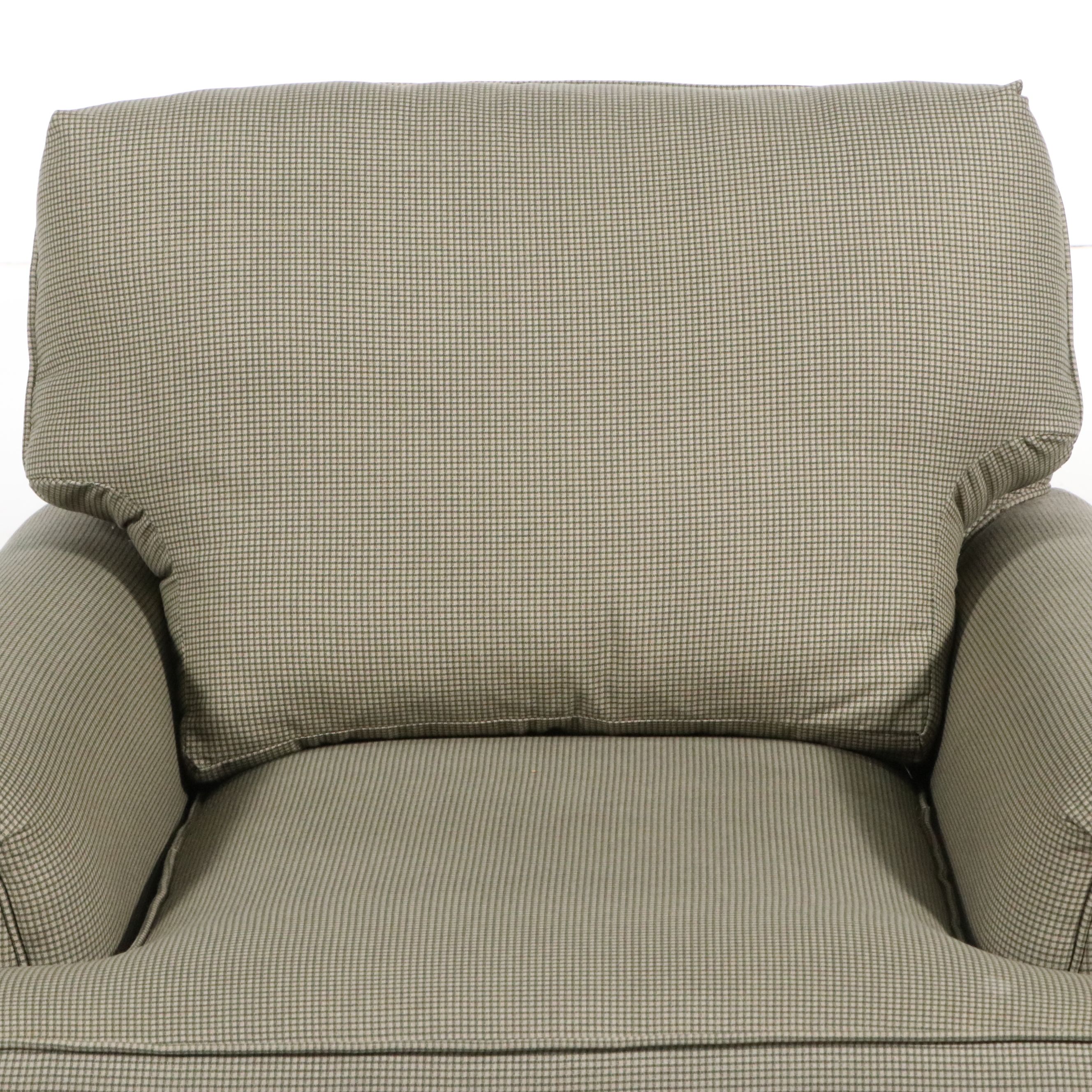 Berne Furniture Upholstered Swivel Rocker Armchair, Late 20th Century