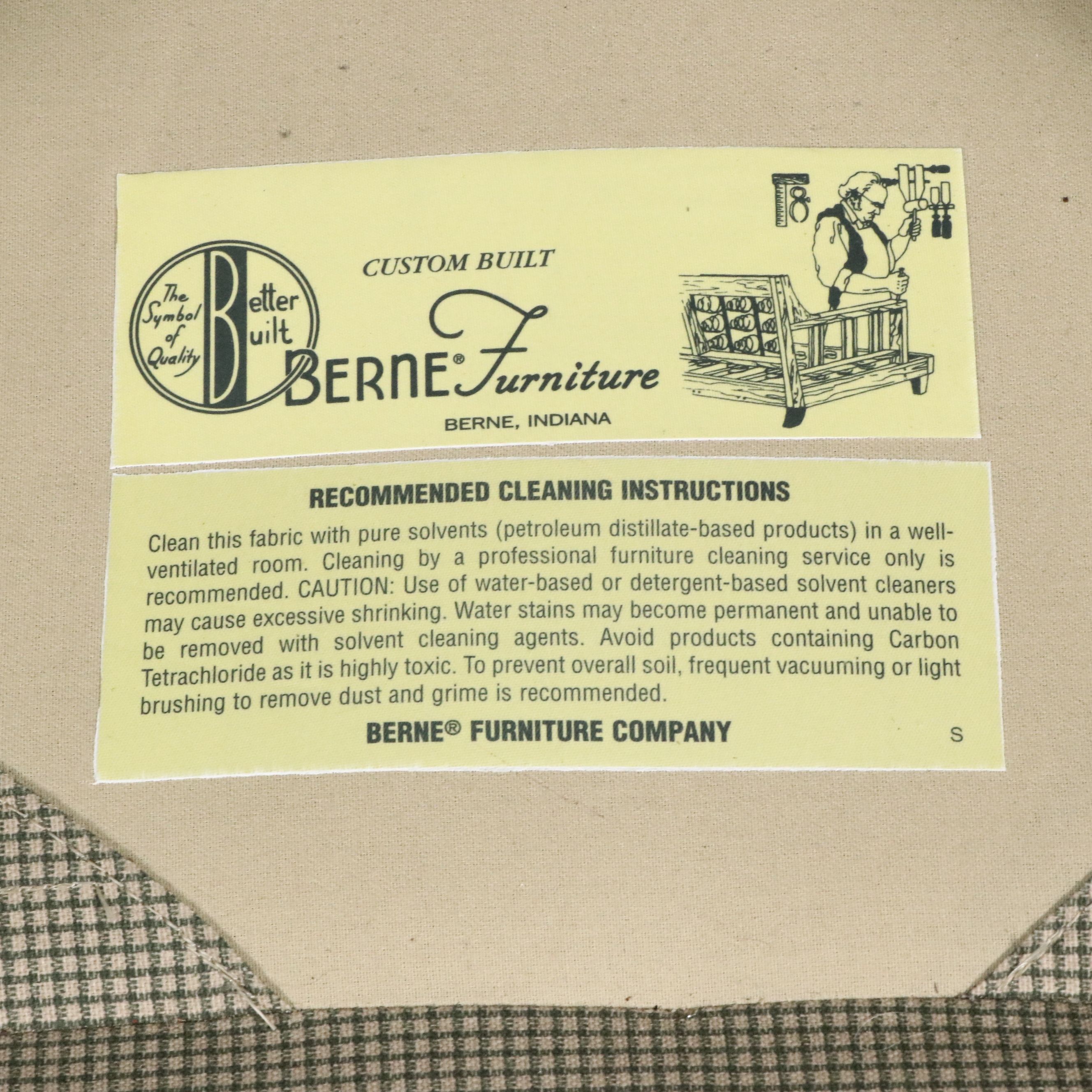 Berne Furniture Upholstered Swivel Rocker Armchair, Late 20th Century