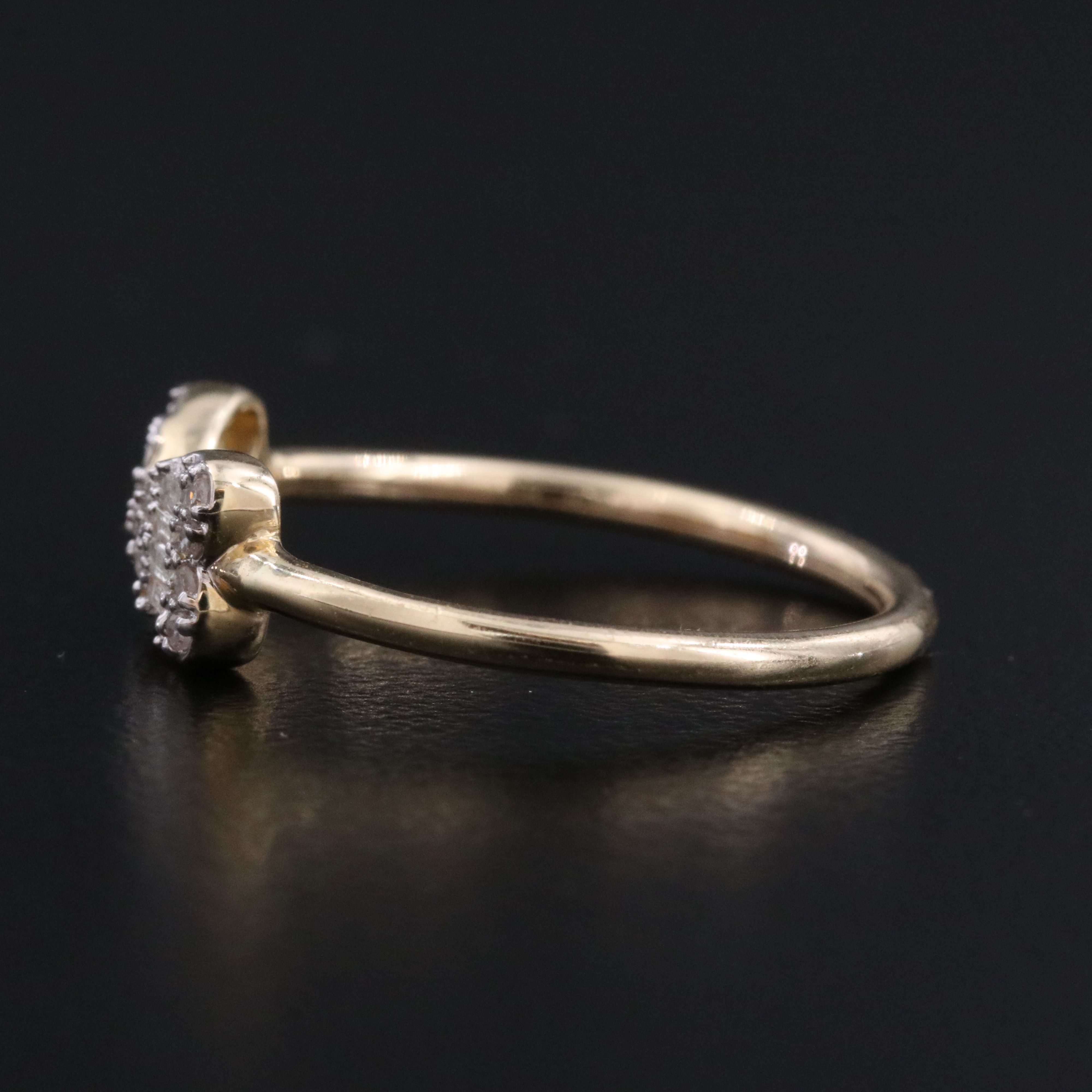 10K Diamond Bow Ring