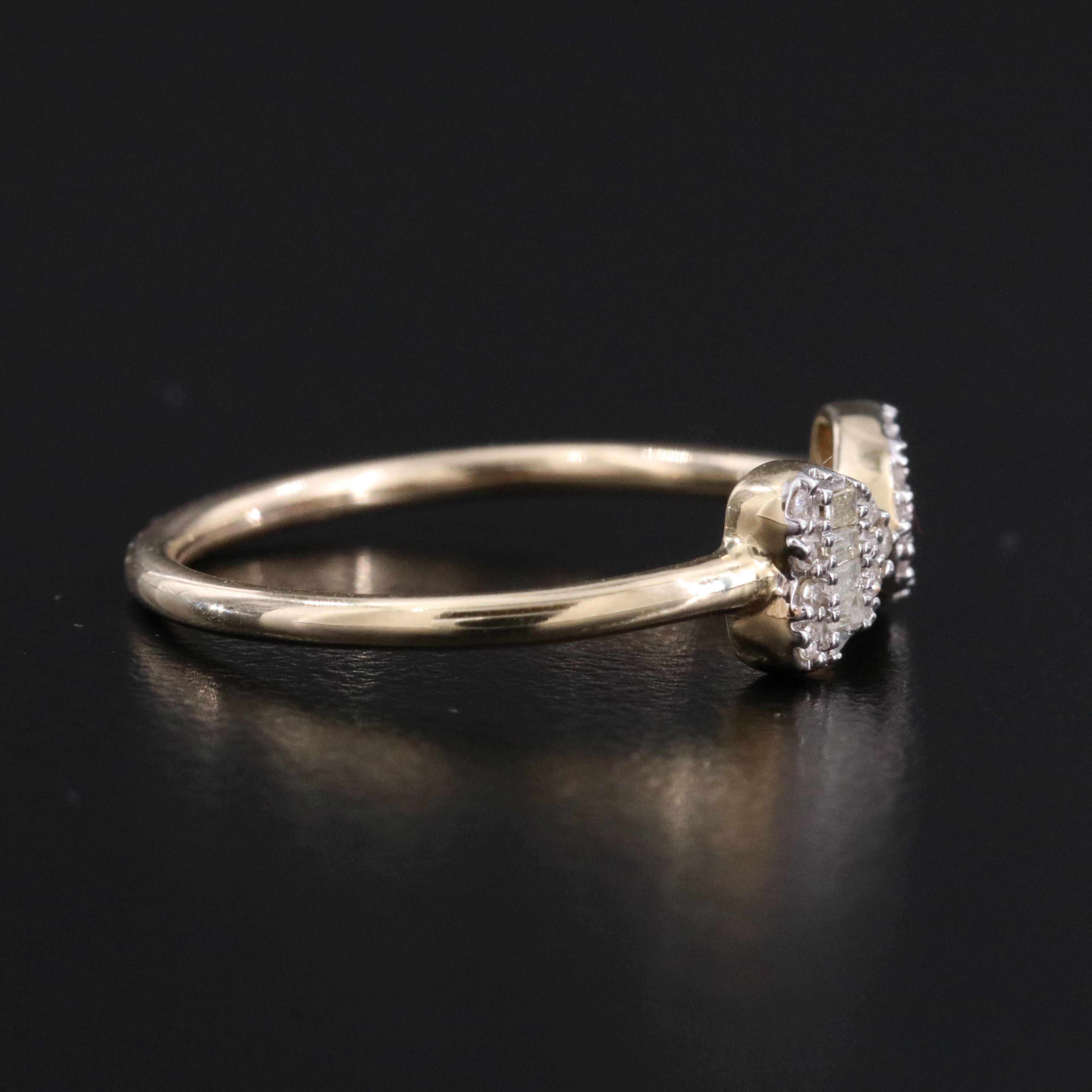 10K Diamond Bow Ring