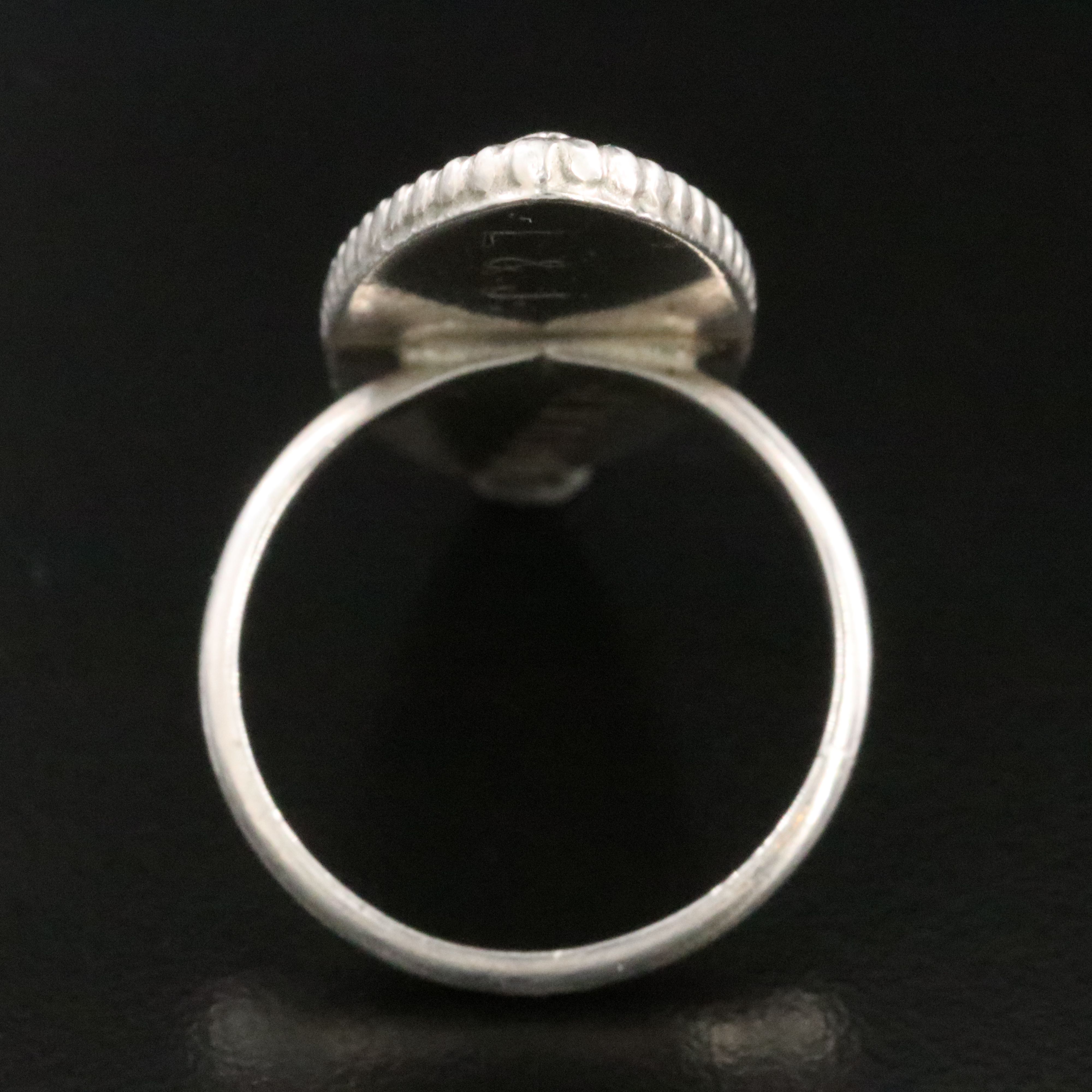 Lloyd & Jennie Salvador Zuni Sterling Inlay Pointer Ring