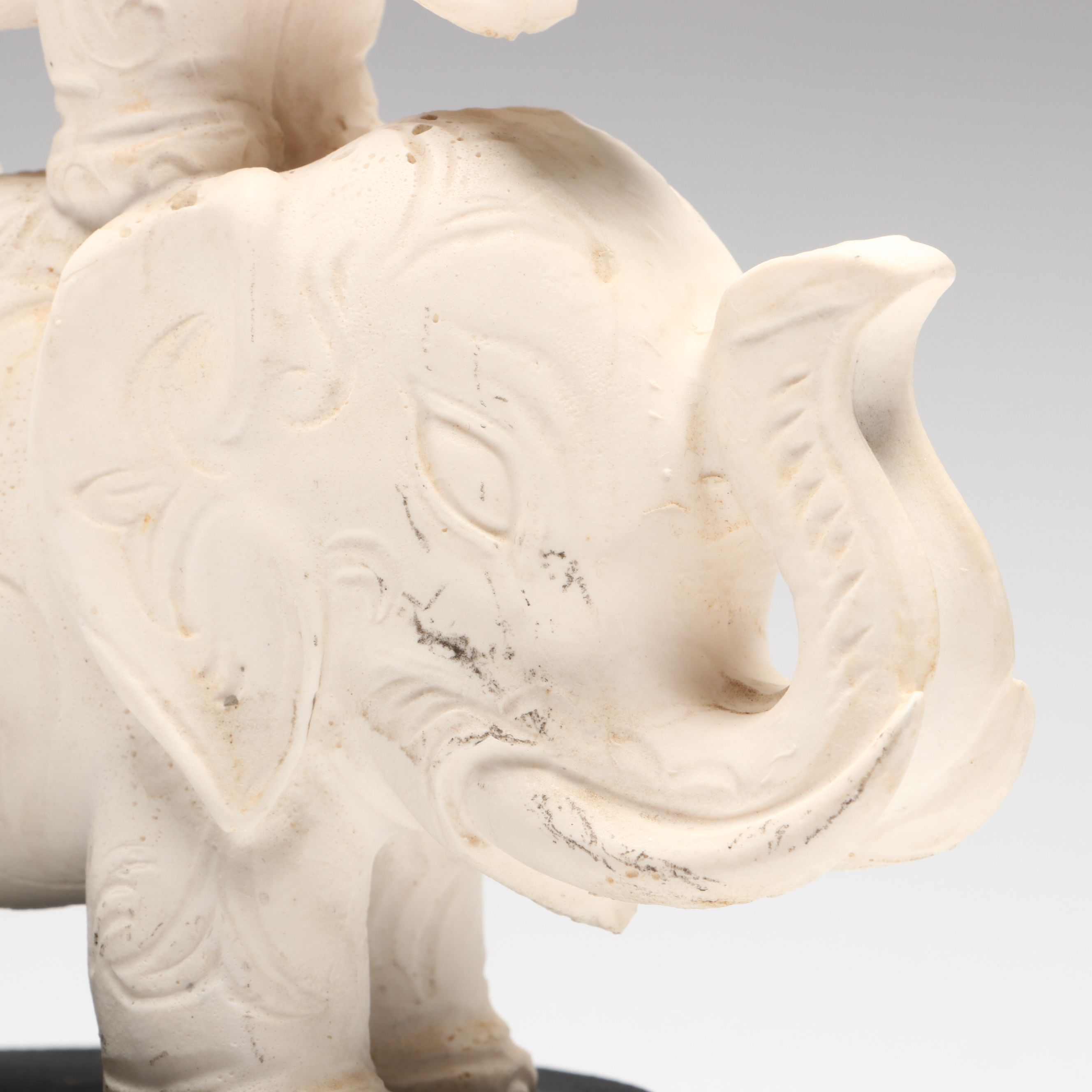 Lucky Seven Stacked Good Luck Elephants Resin Statue with Attached Base