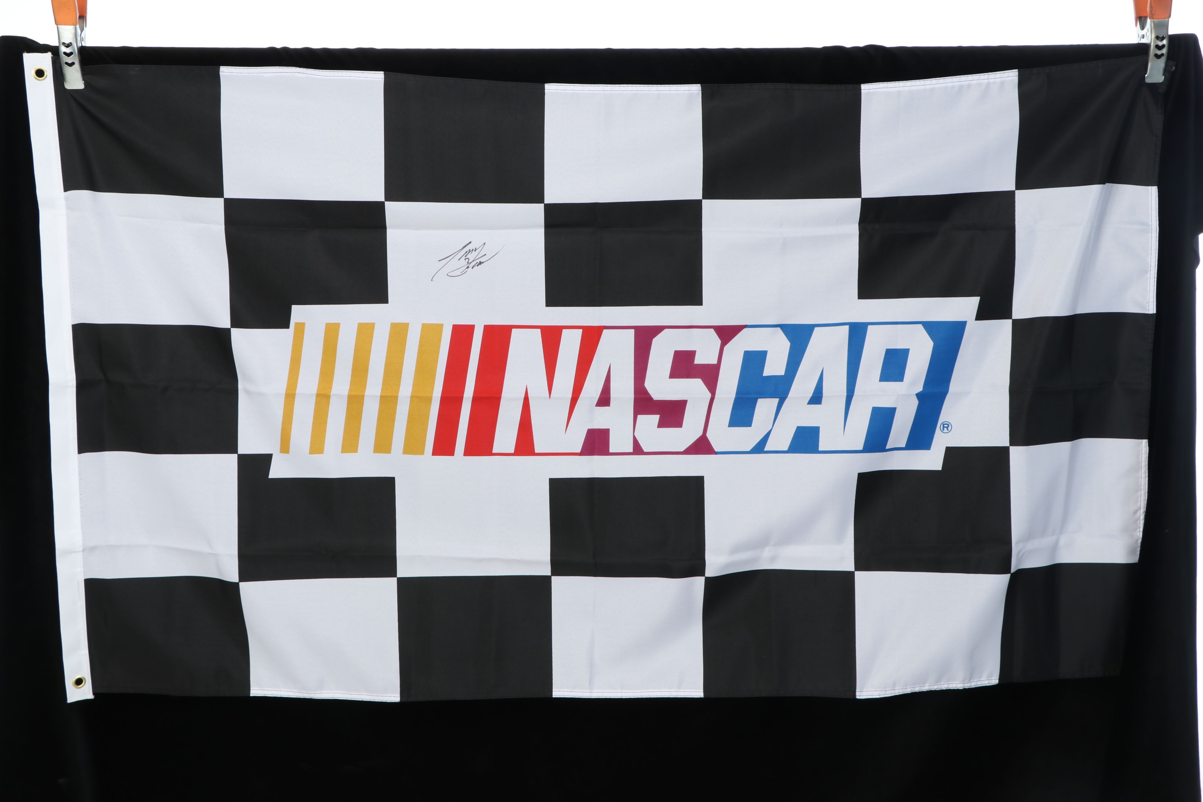 Dale Earnhardt Sr. Signed Mini Helmet with Tony Stewart Signed Flag & More