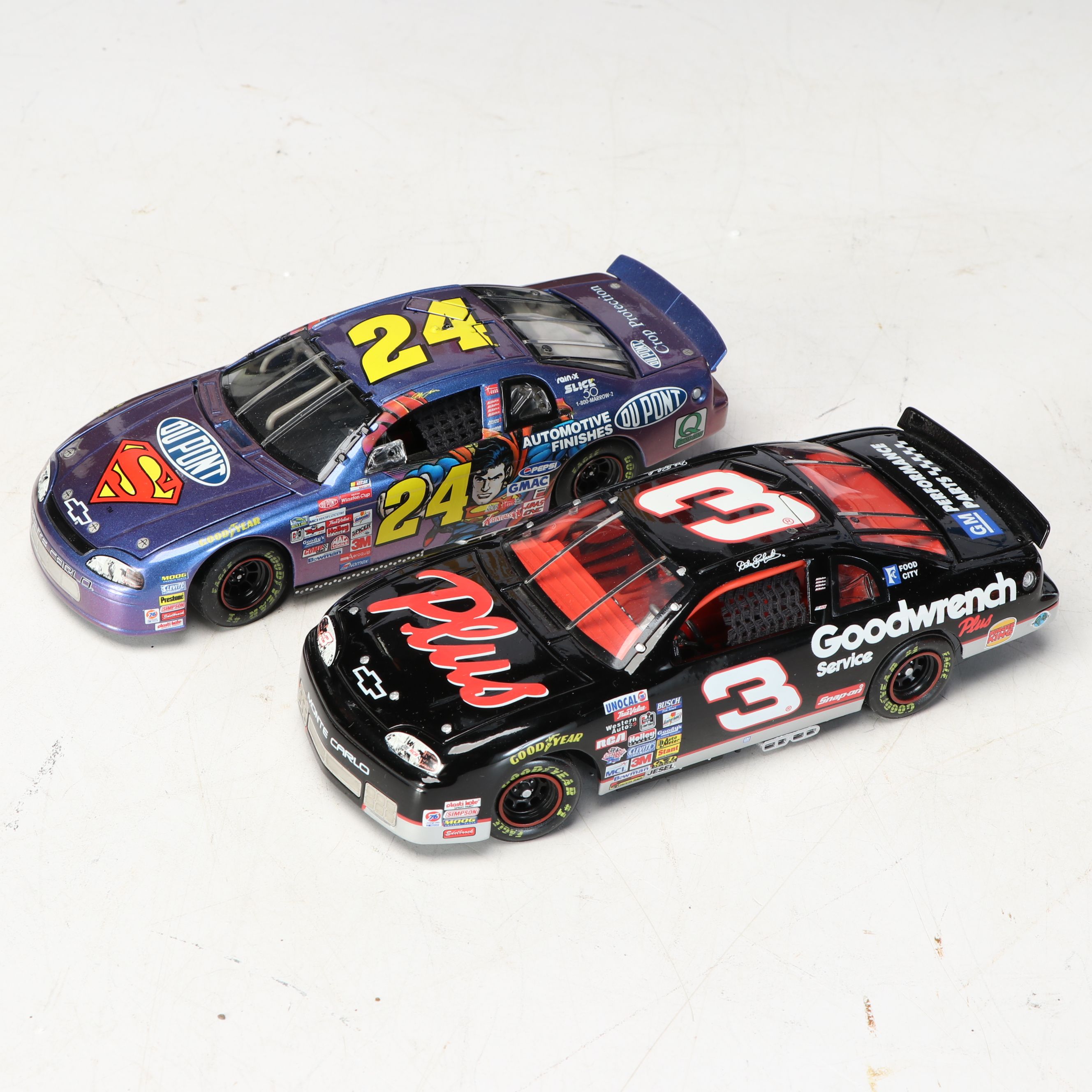 Dale Earnhardt Sr. Signed Mini Helmet with Tony Stewart Signed Flag & More