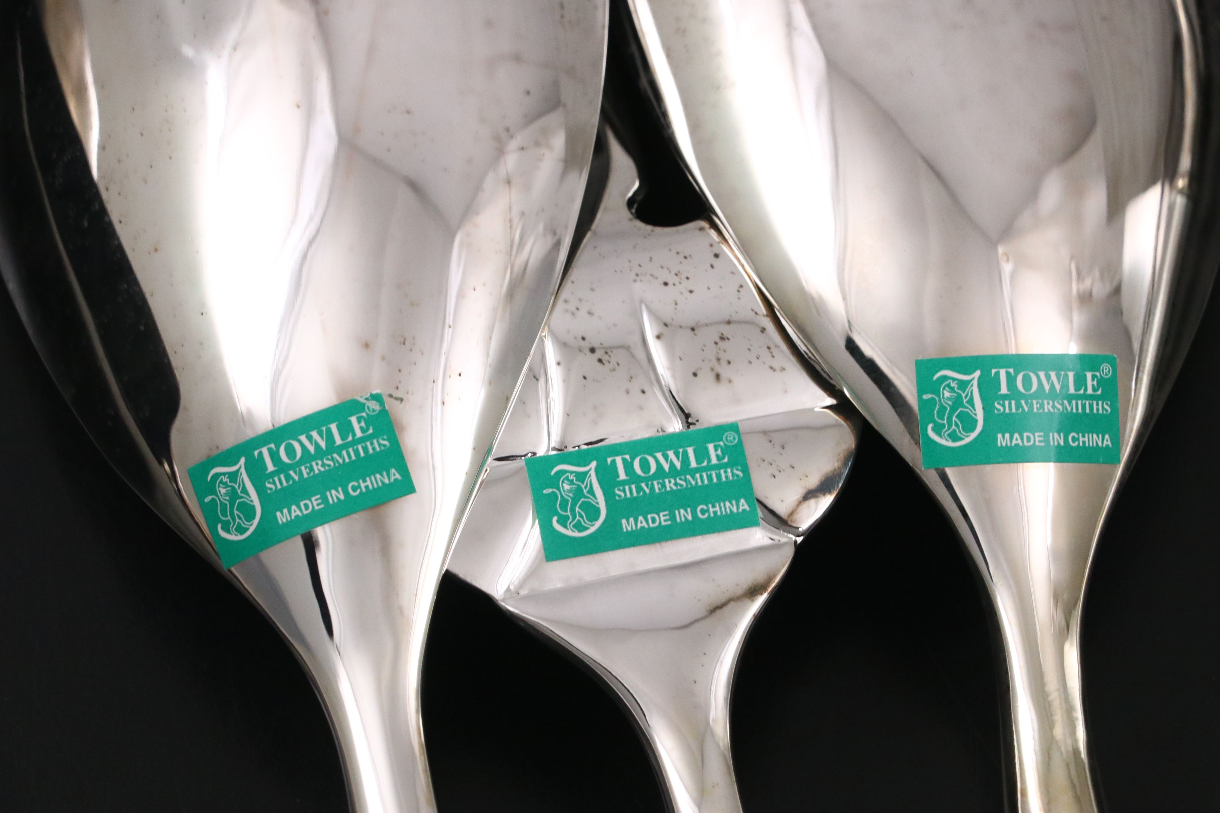 Towle "Copenhagen" Silver Plate Serving Utensils with Carvel Carving Set