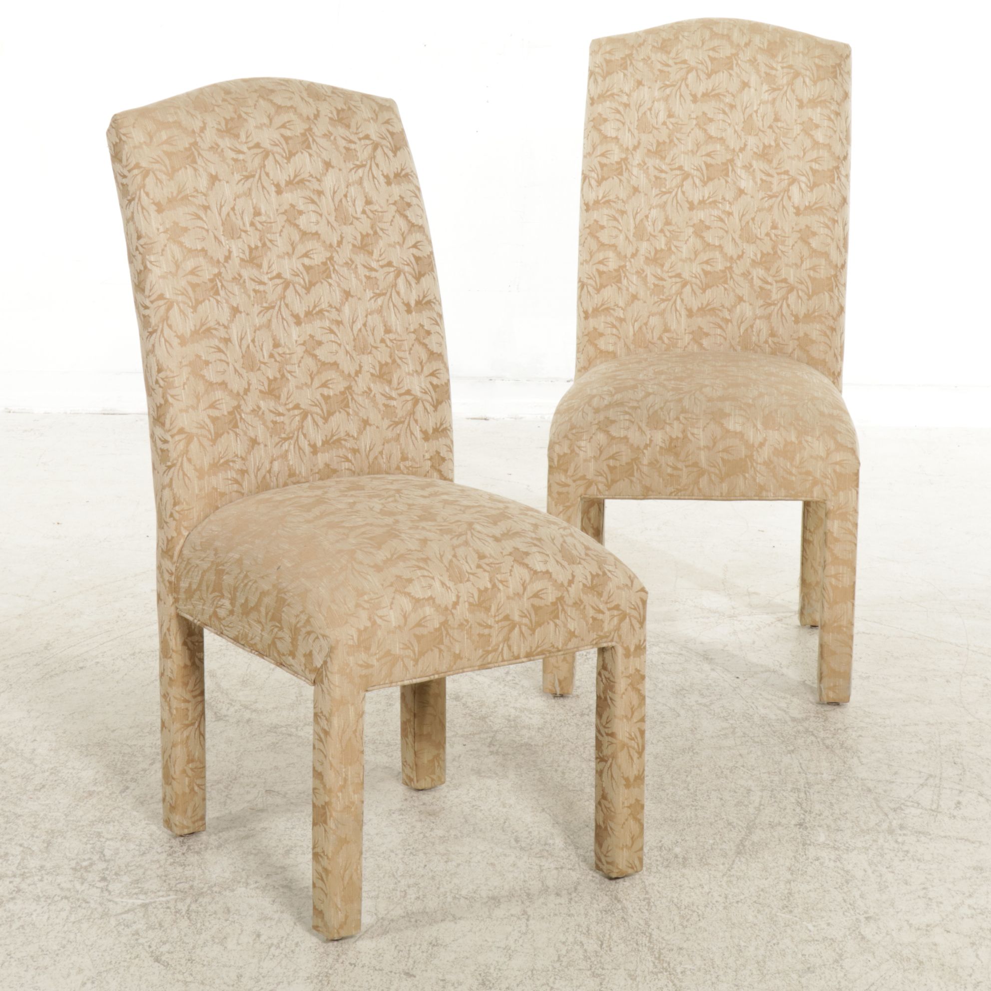 Pair of Upholstered Slipper Chairs, 21st Century