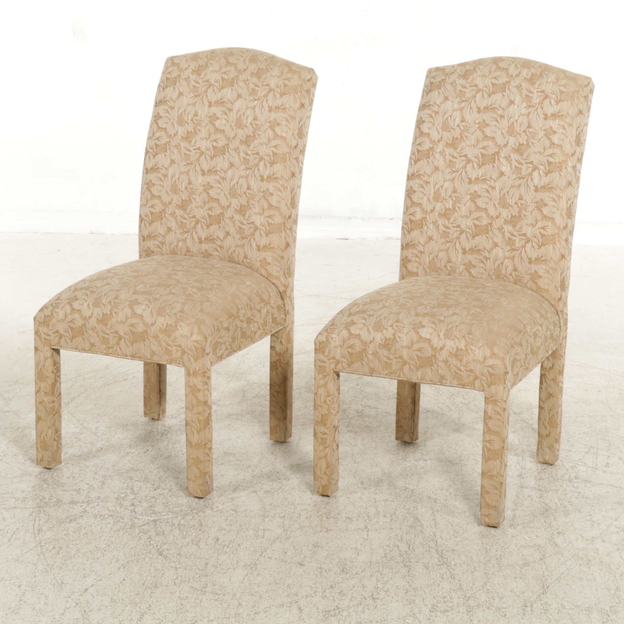 Pair of Upholstered Slipper Chairs, 21st Century