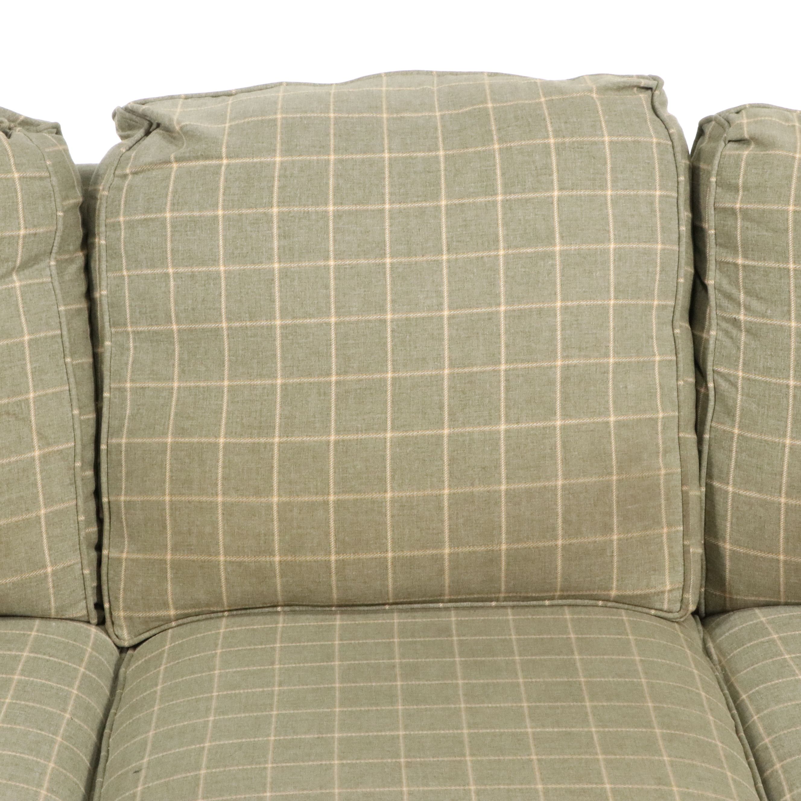 Berne Furniture Custom Built Three-Cushion Skirted Sofa, Late 20th Century