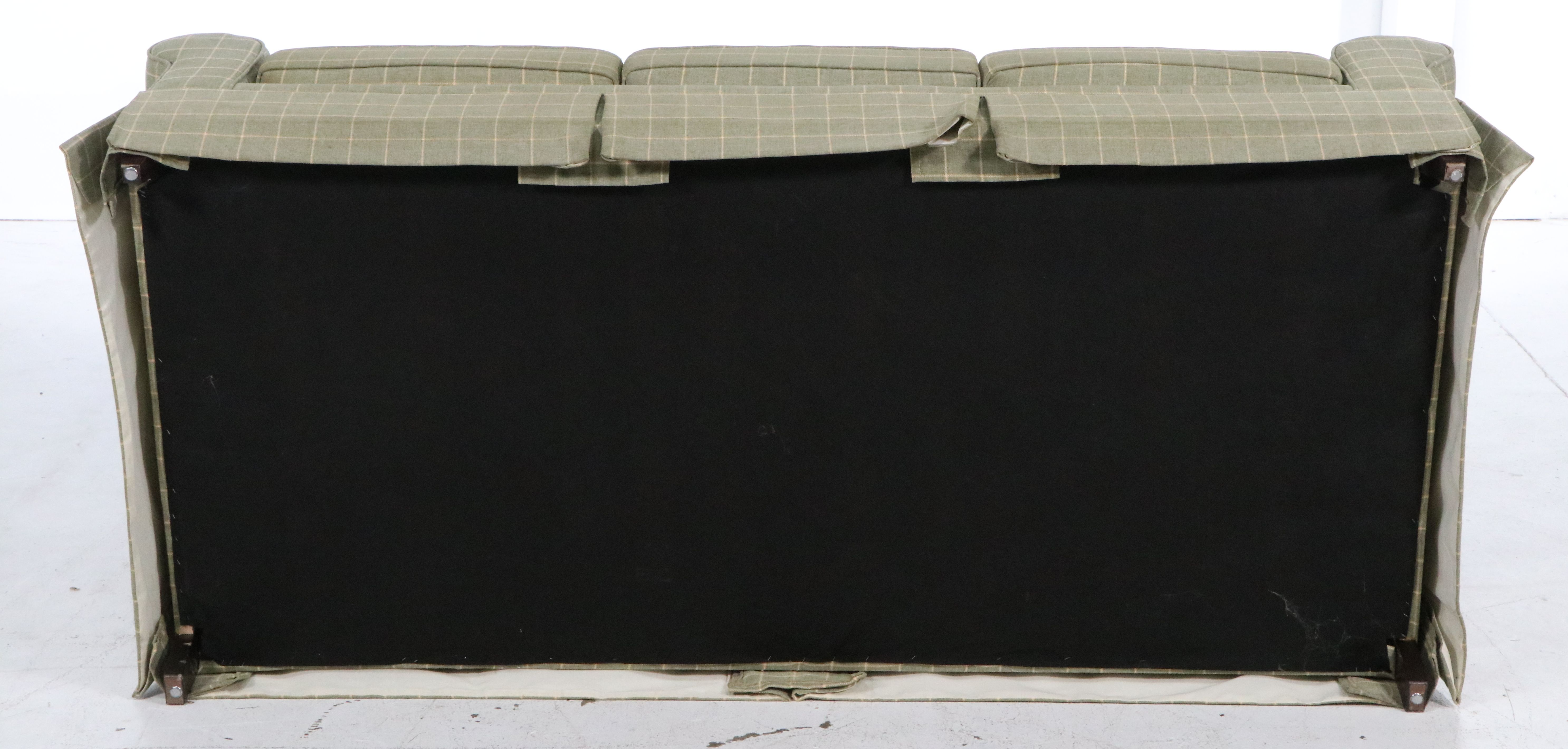 Berne Furniture Custom Built Three-Cushion Skirted Sofa, Late 20th Century