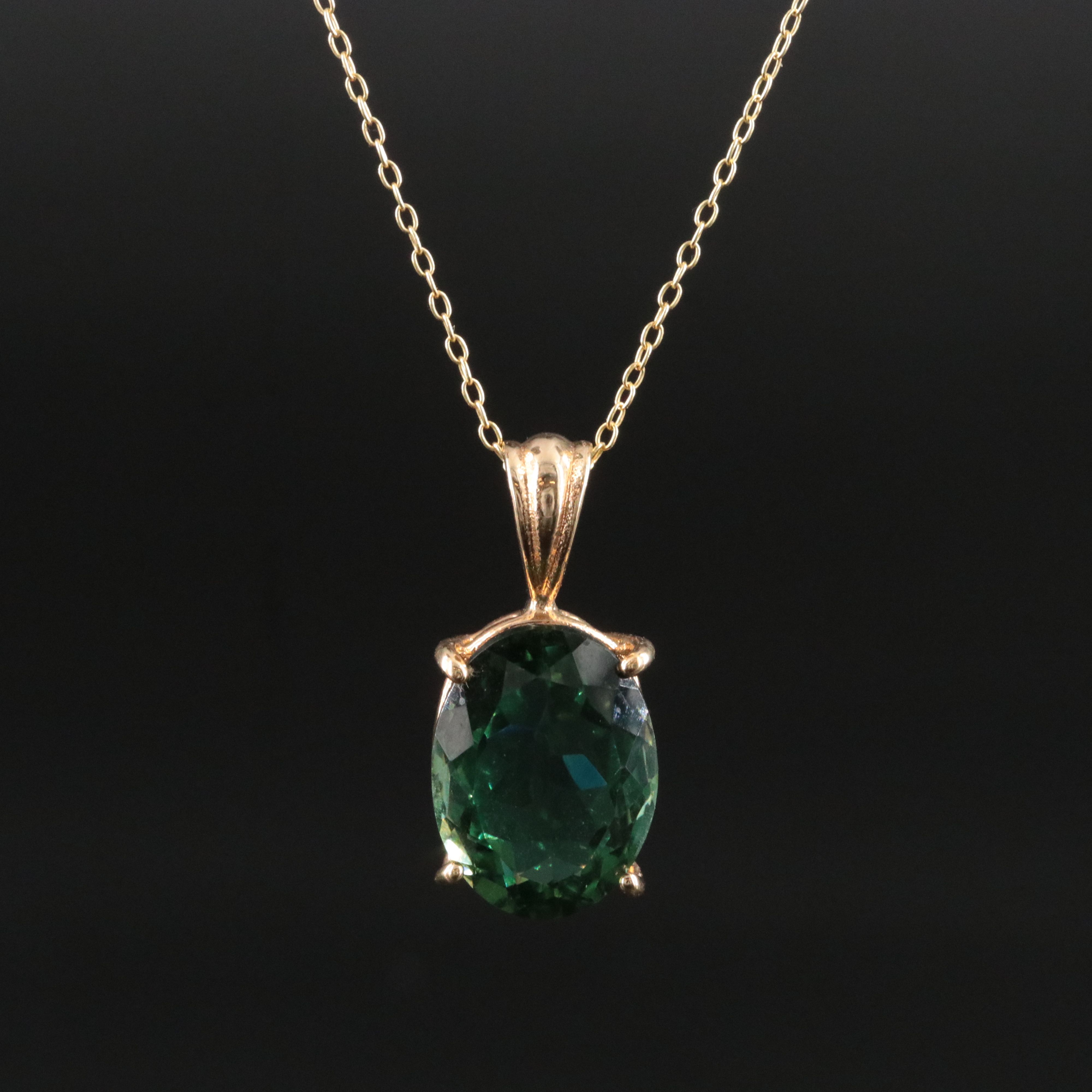 Sterling Prasiolite Pendant Necklace