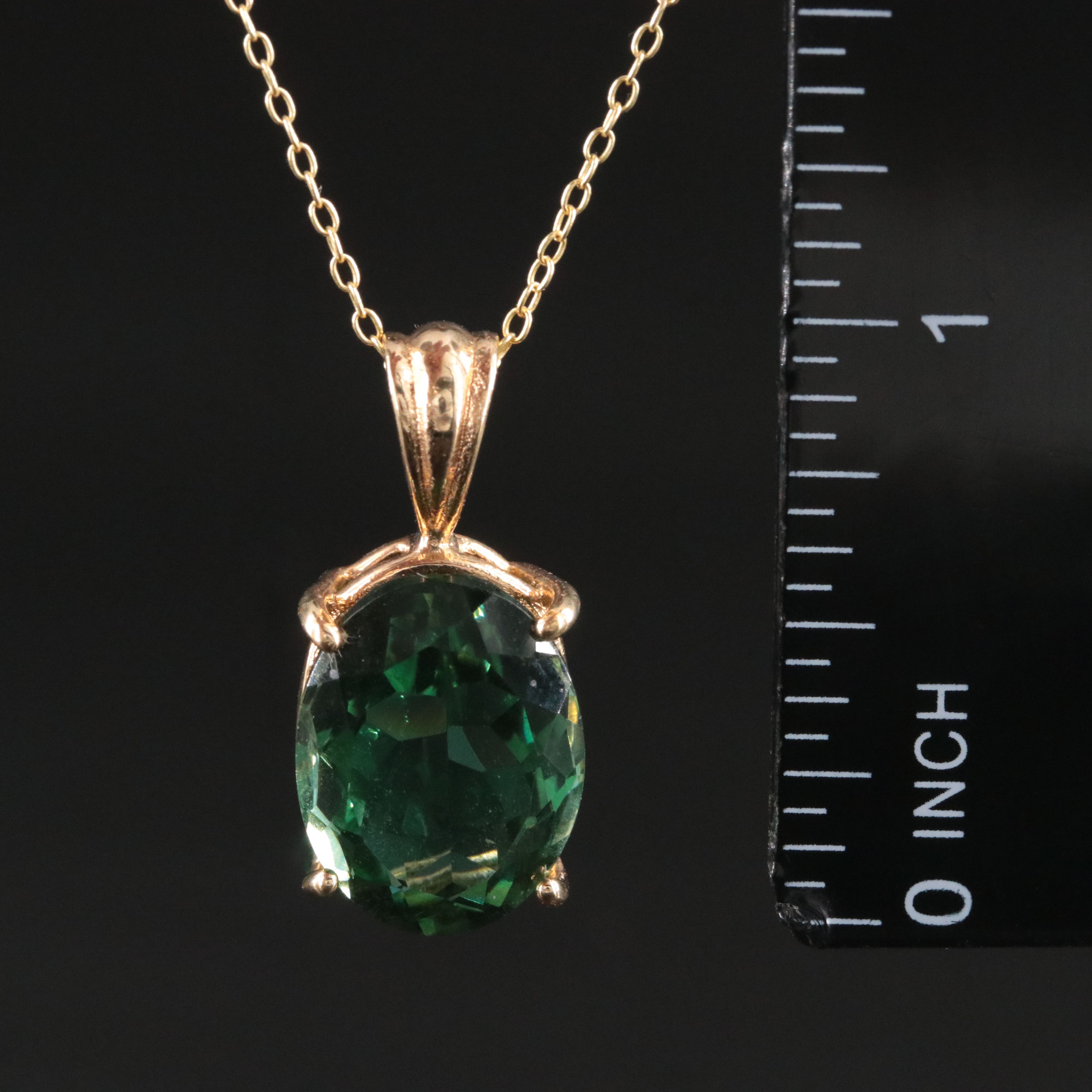 Sterling Prasiolite Pendant Necklace
