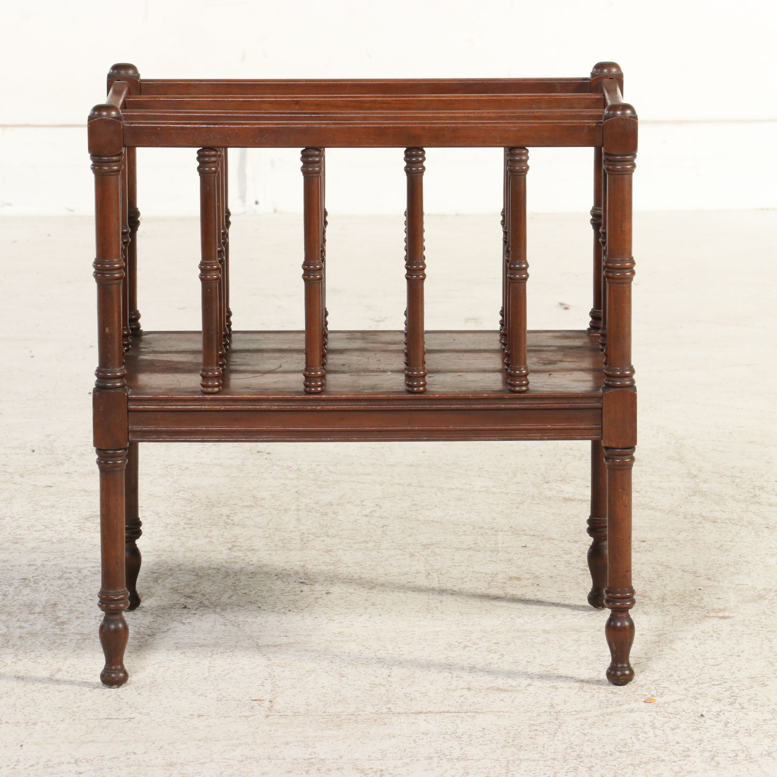 Regency Style Mahogany Canterbury, 20th Century