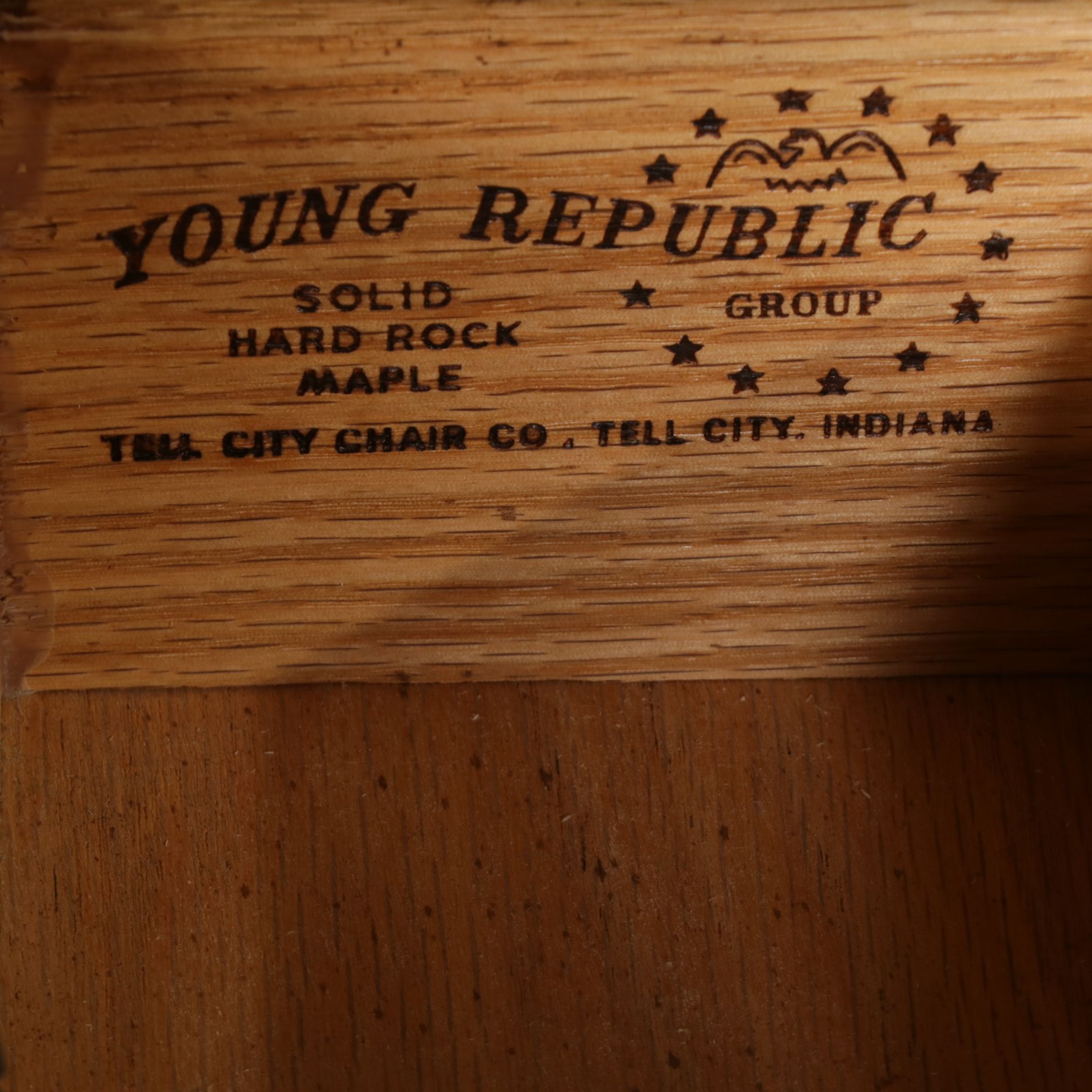 Tell City "Young Republic" Maple Step Back Cupboard, Mid to Late 20th Century