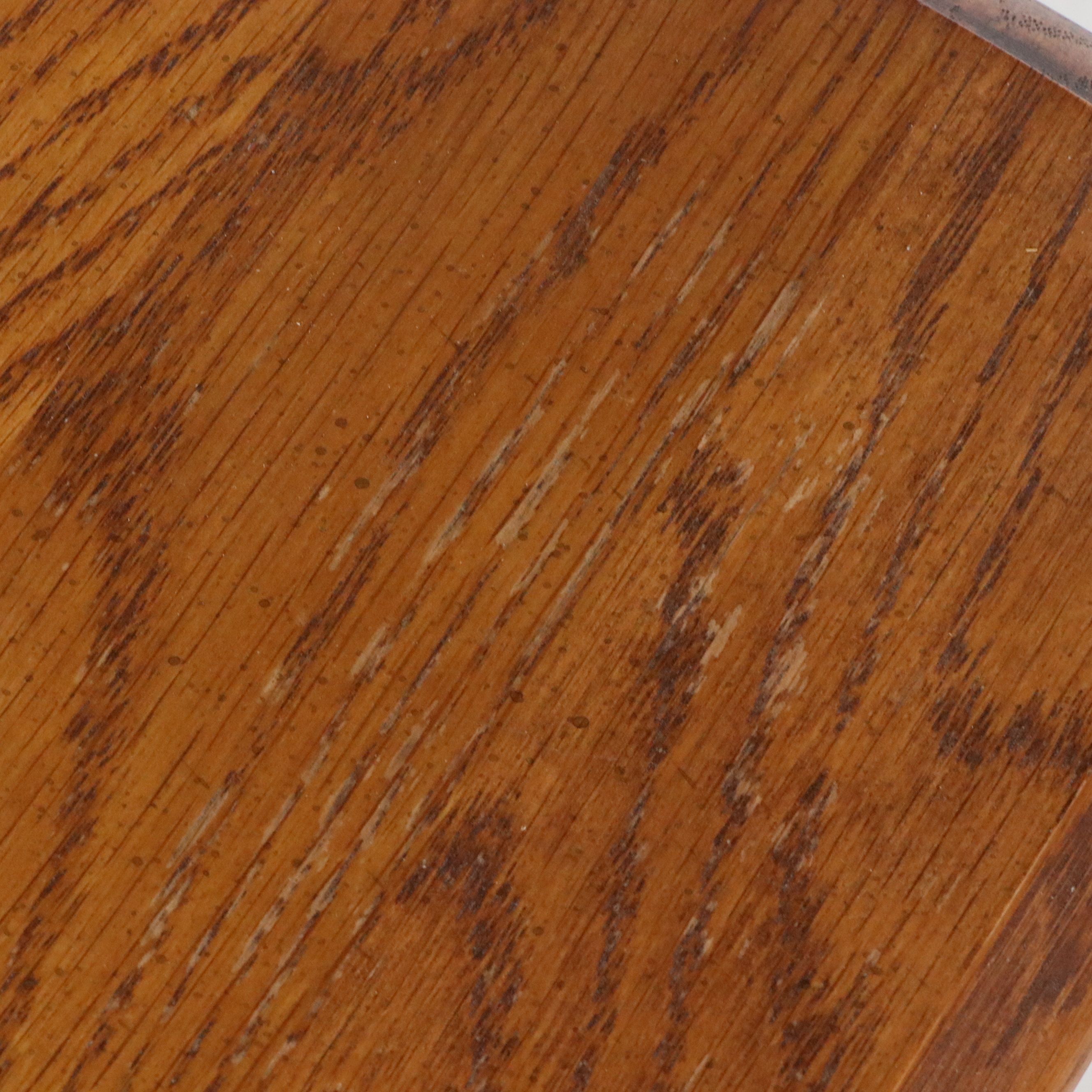 Three-Piece Oak End Table Set with Queen Anne Style Drop-Leaf Coffee Table