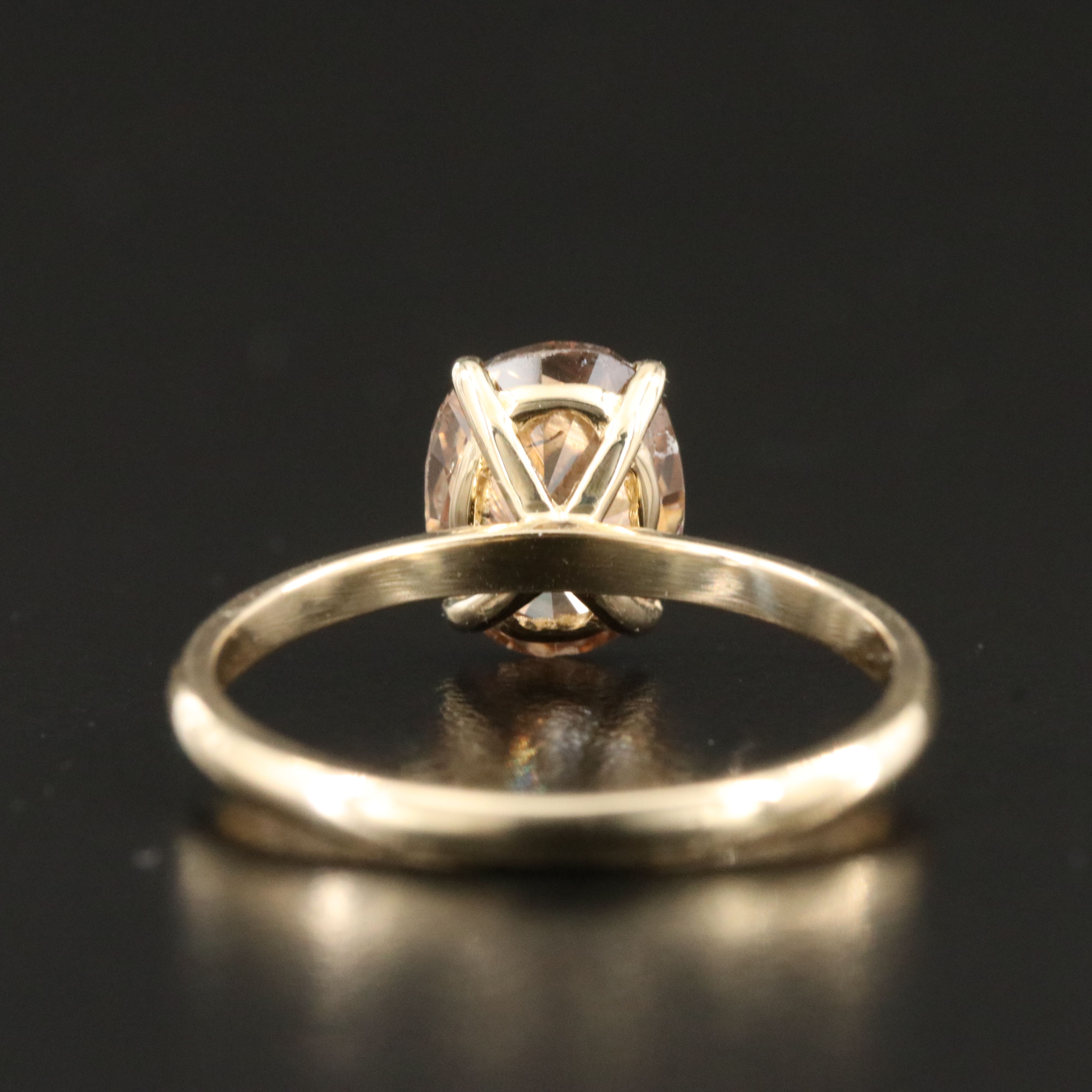 14K 1.79 CT Fancy Brown Diamond Ring