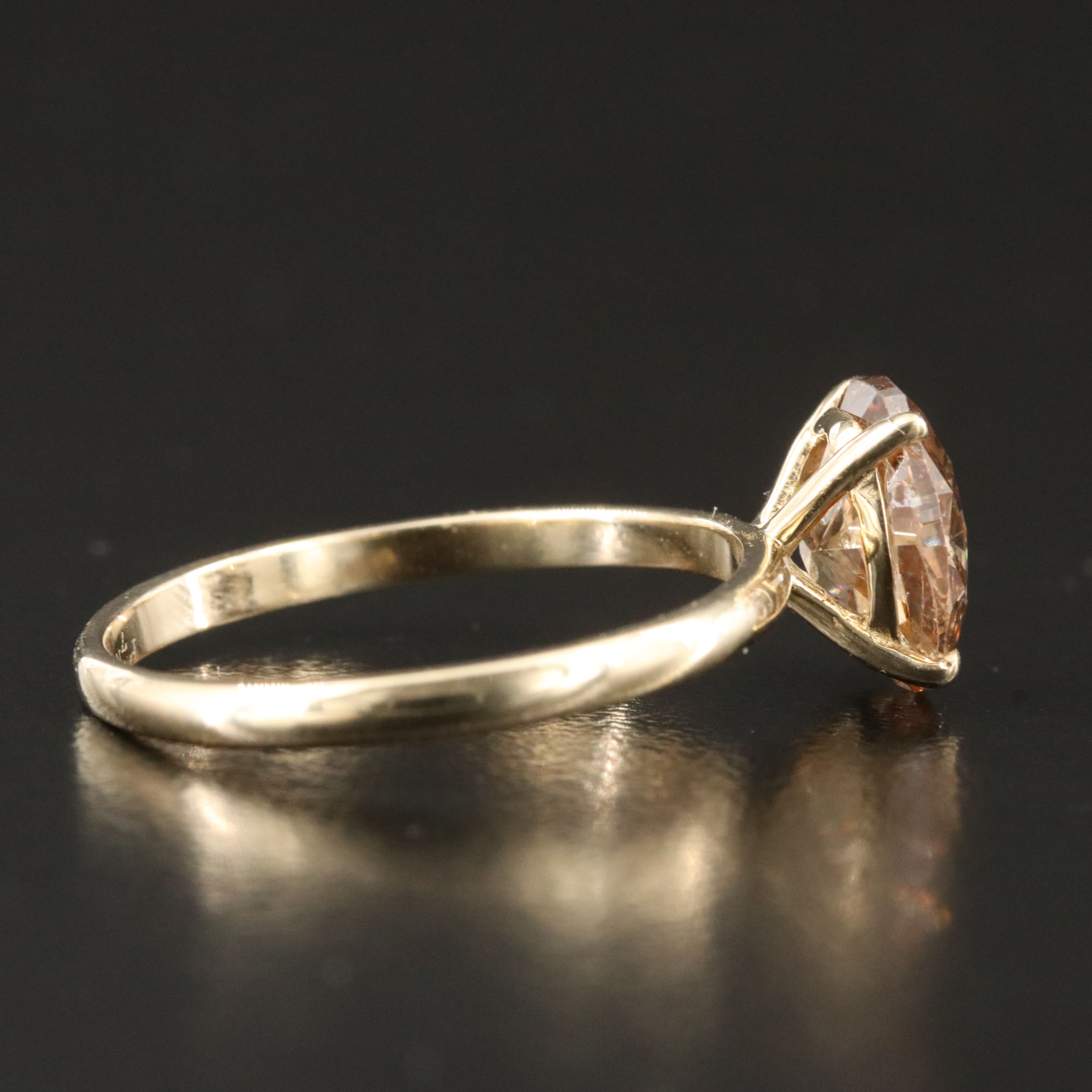 14K 1.79 CT Fancy Brown Diamond Ring