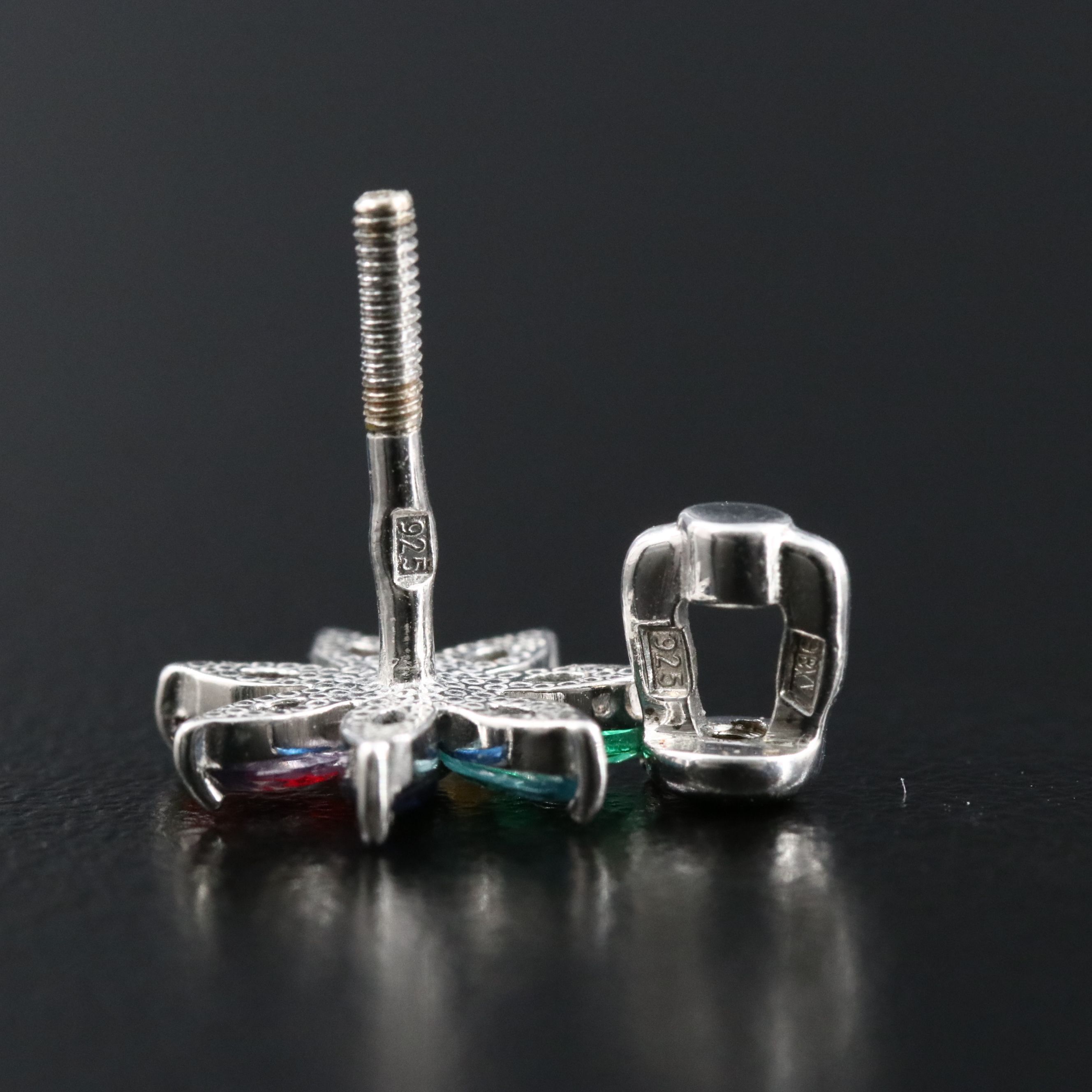 Sterling Flower Stud Earrings