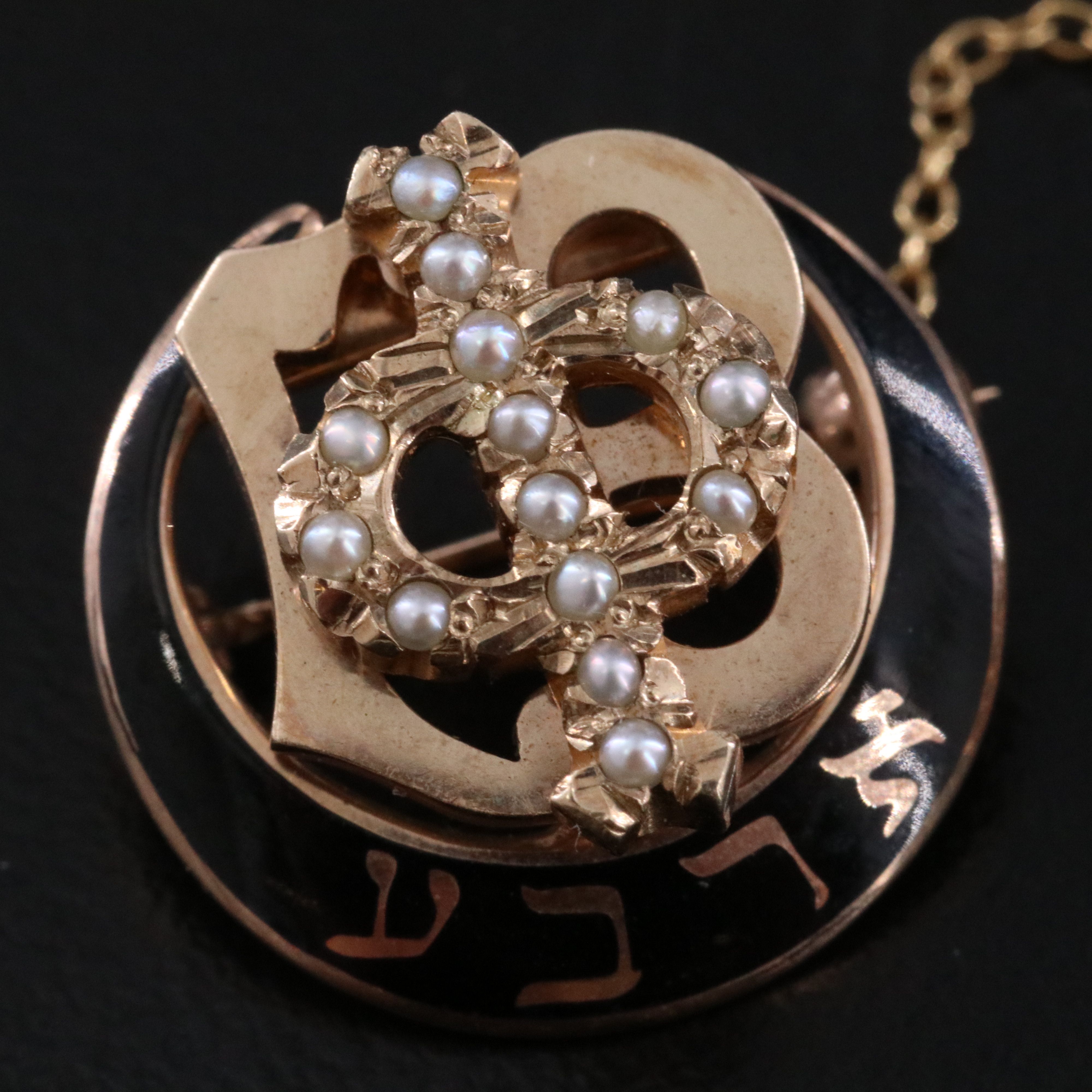 Fraternal 10K Seed Pearl Gamma Phi Beta Pin, 1960s