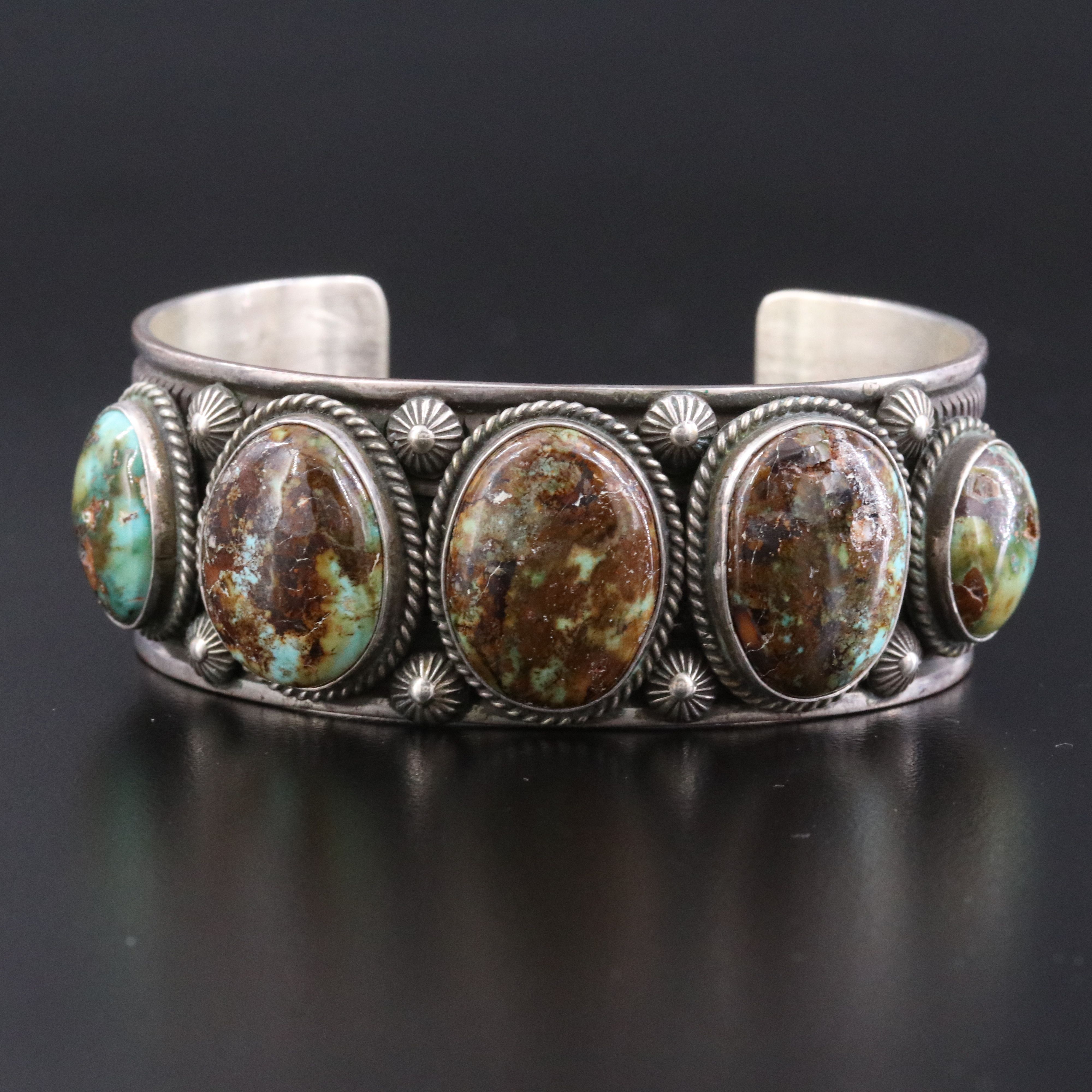 Donovan Cadman Navajo Diné Sterling Turquoise Cuff
