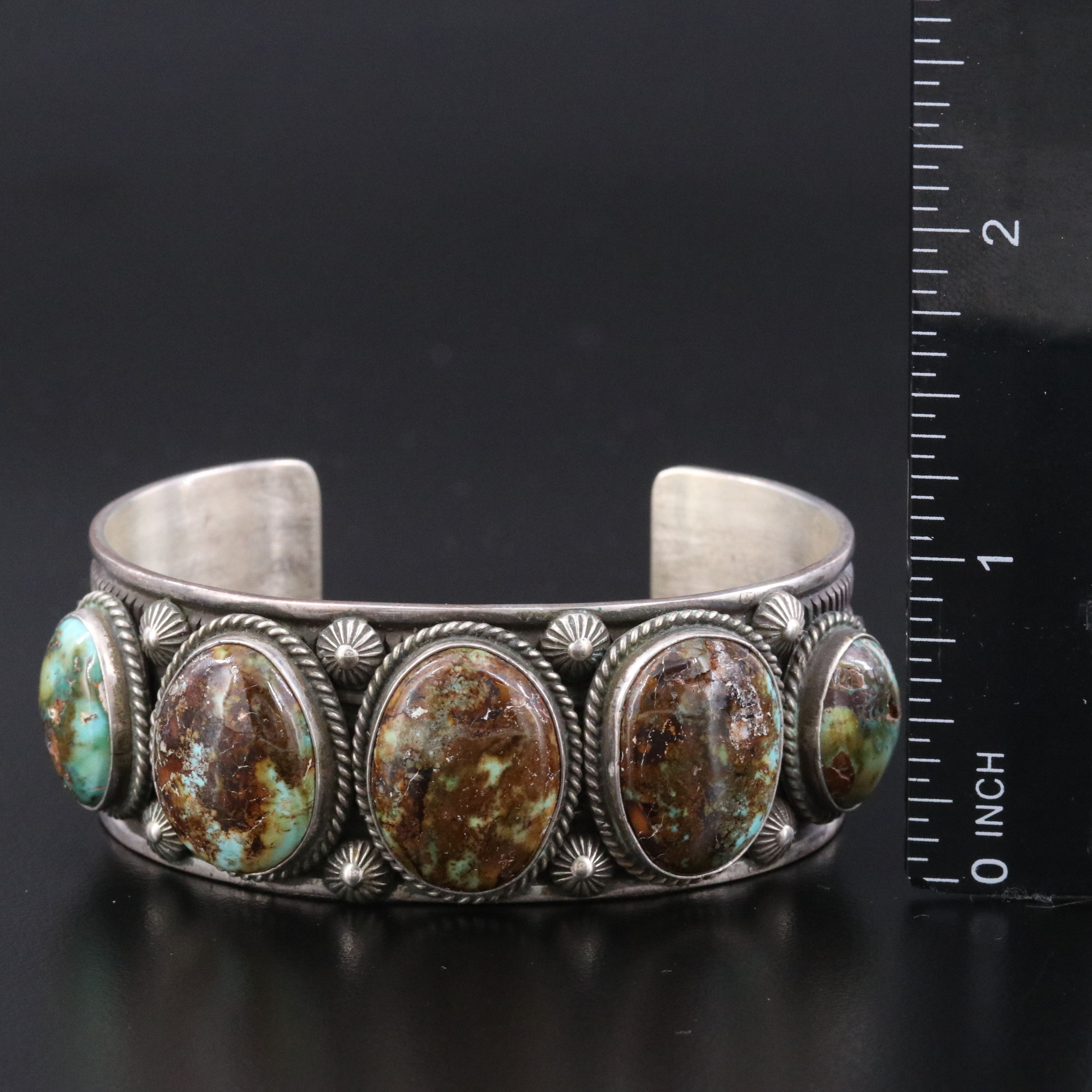 Donovan Cadman Navajo Diné Sterling Turquoise Cuff