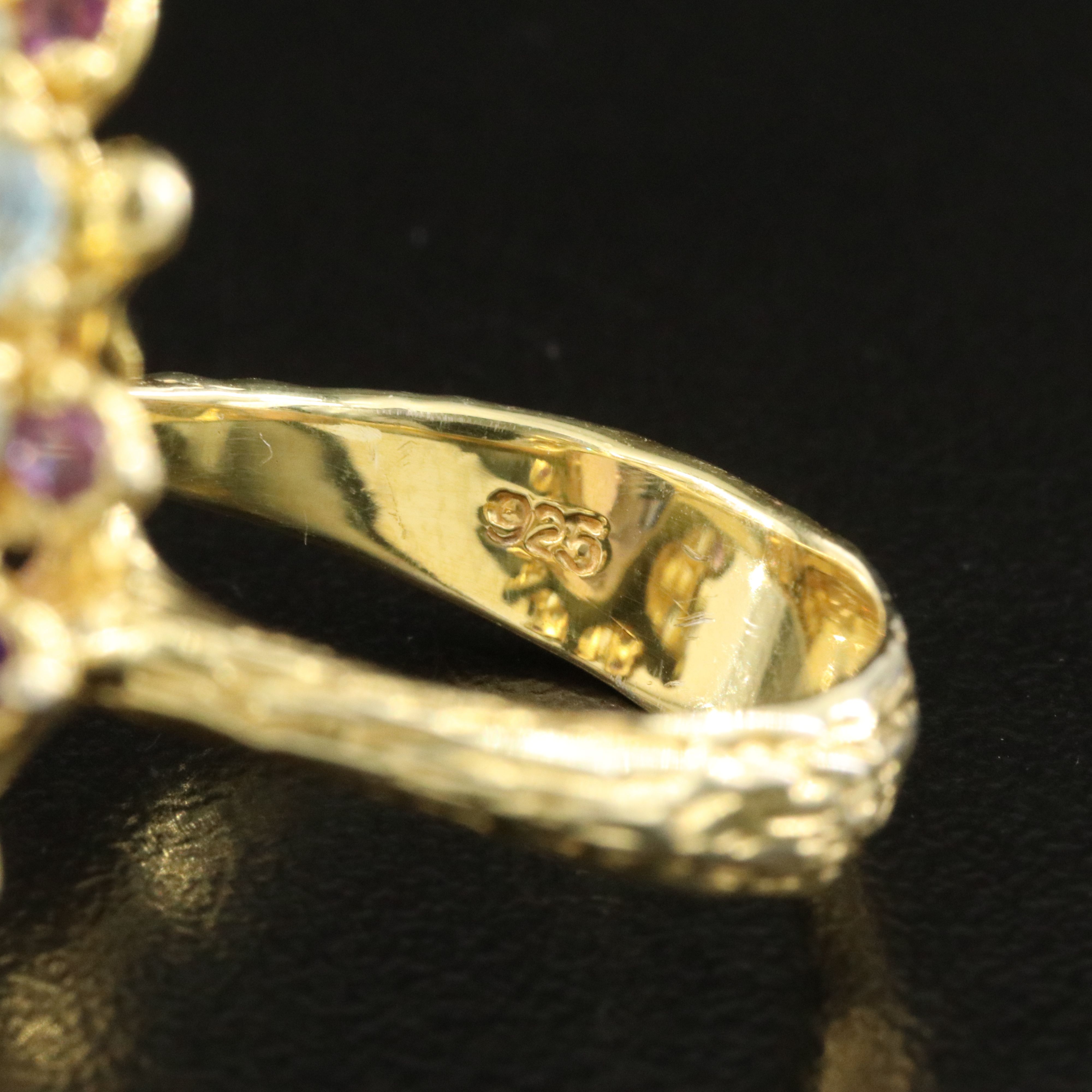 Sterling Amethyst and Blue Topaz Ring