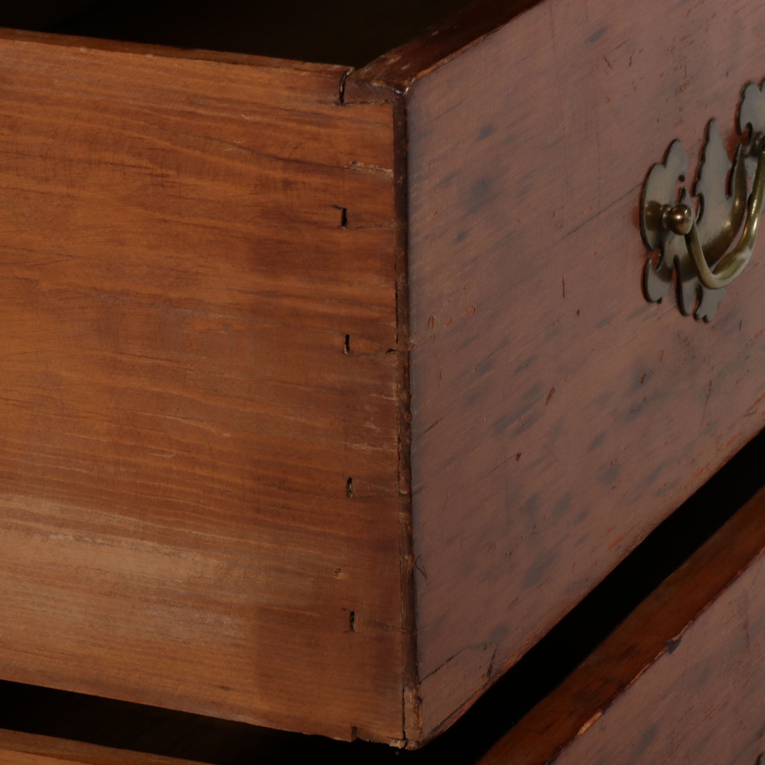 American Chippendale Graduated Four-Drawer Chest, Late 18th/ Early 19th Century
