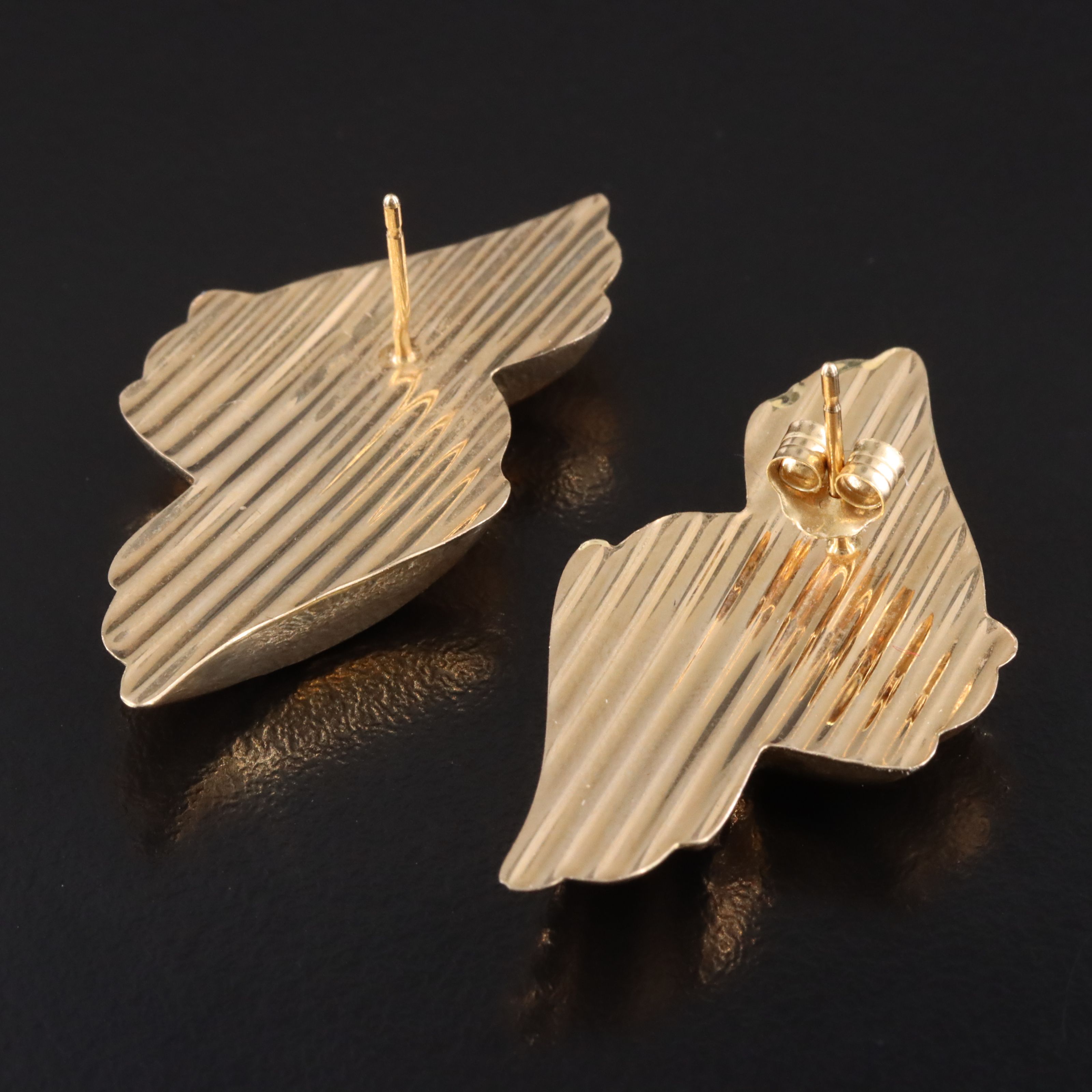 14K Zig-Zag Earrings