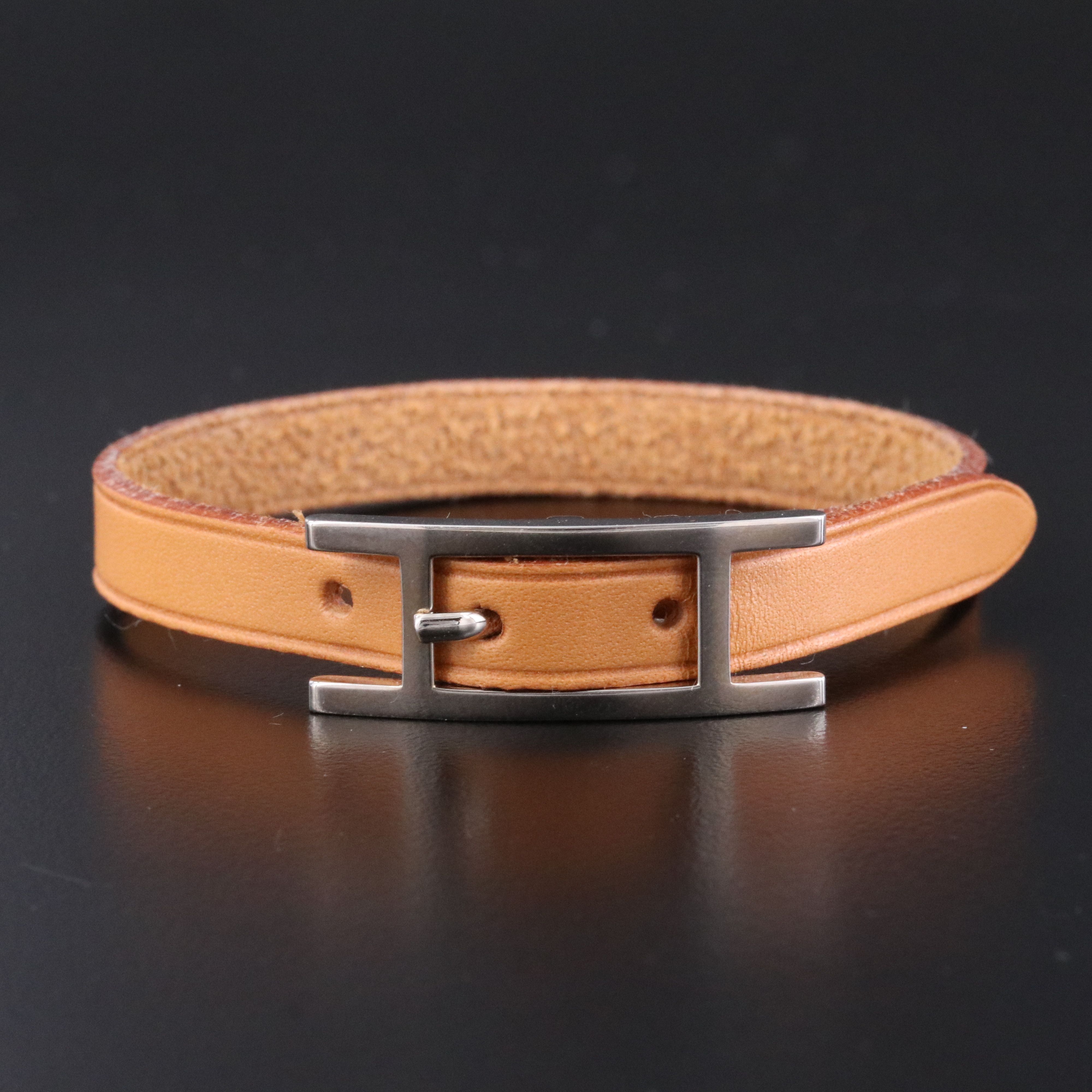 Hermès Hapi One Leather Bracelet