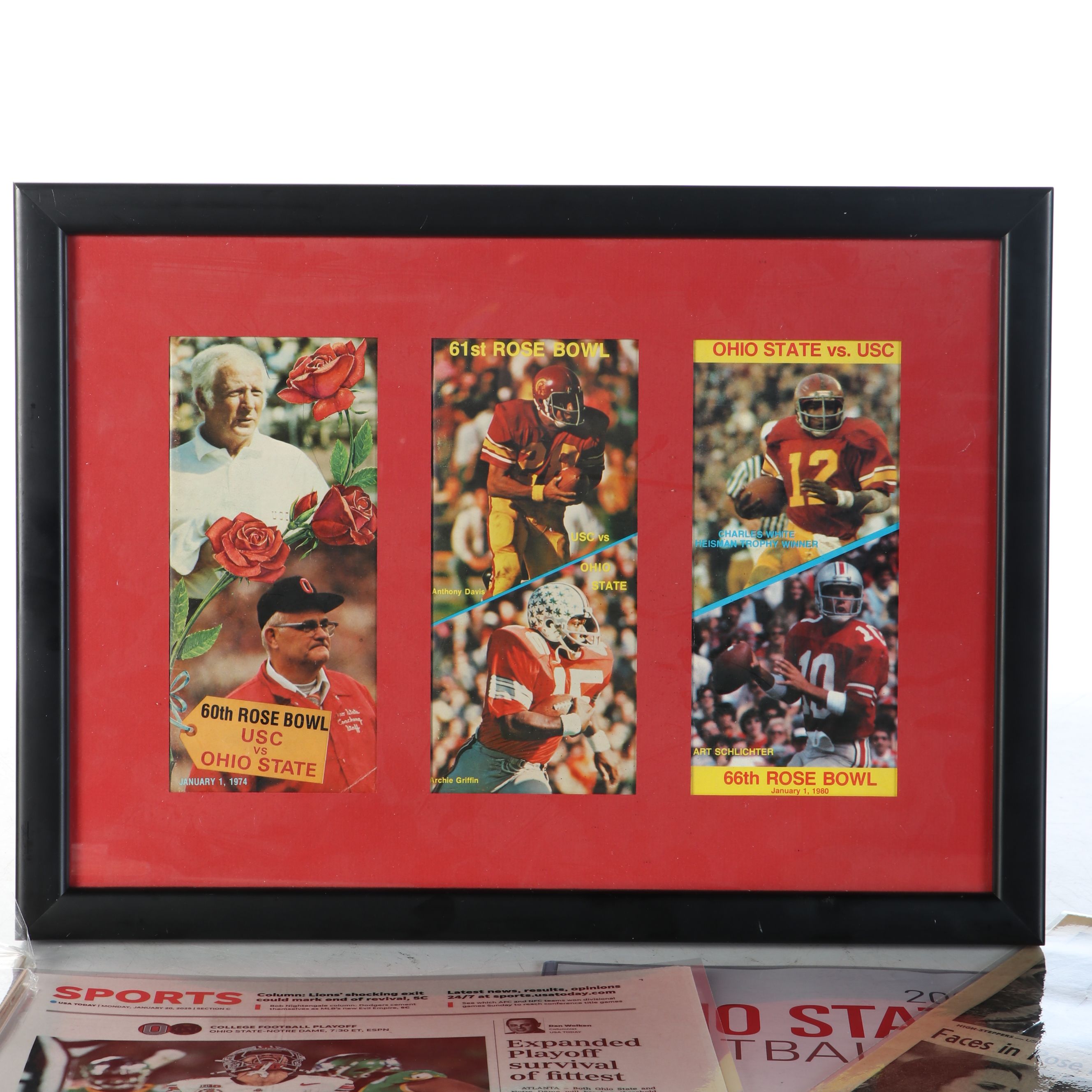 Cincinnati Reds and Bengals Wall Displays, OSU Football Periodicals and More