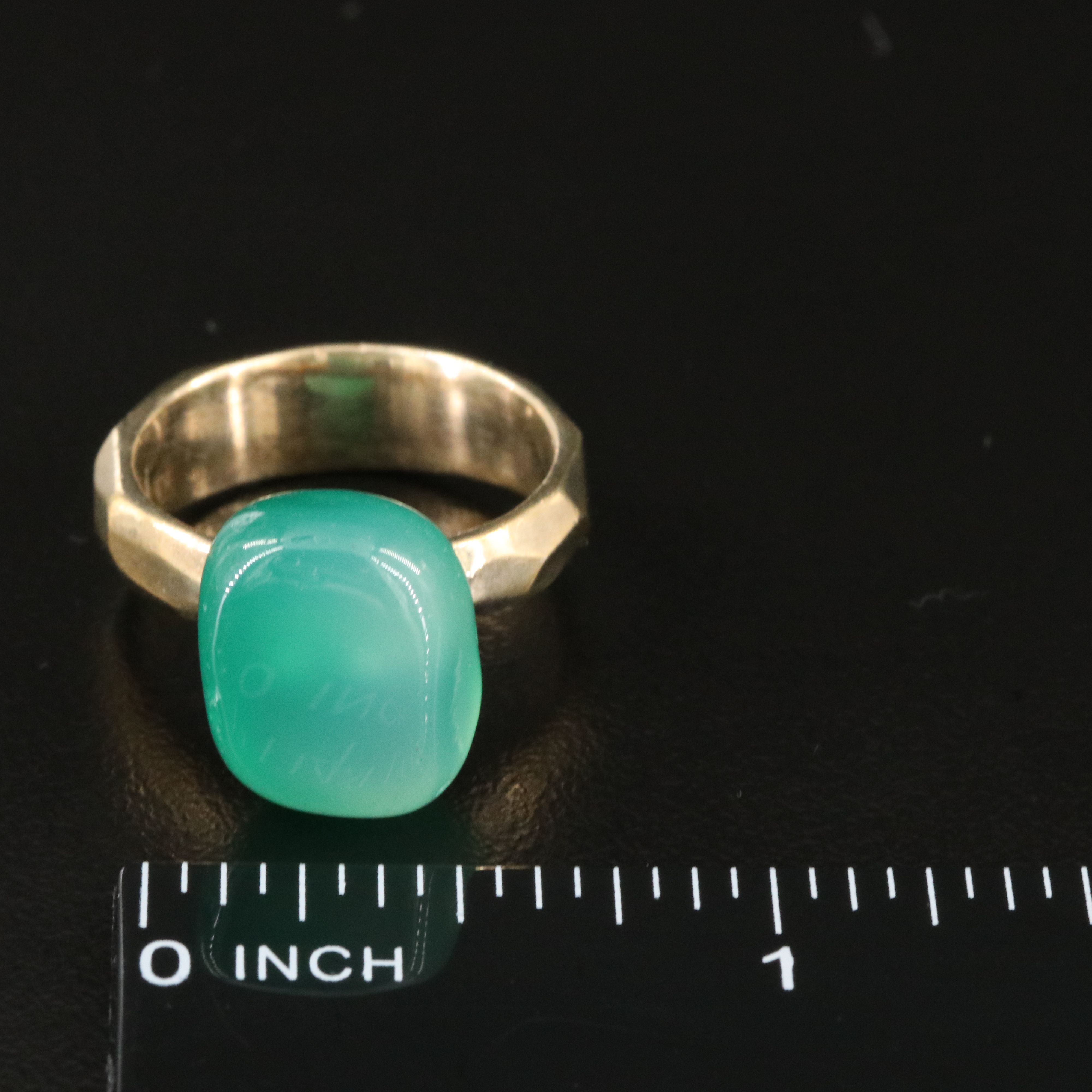 Sterling Rings and Pendant with Black Onyx, Chalcedony and Faux Turquoise