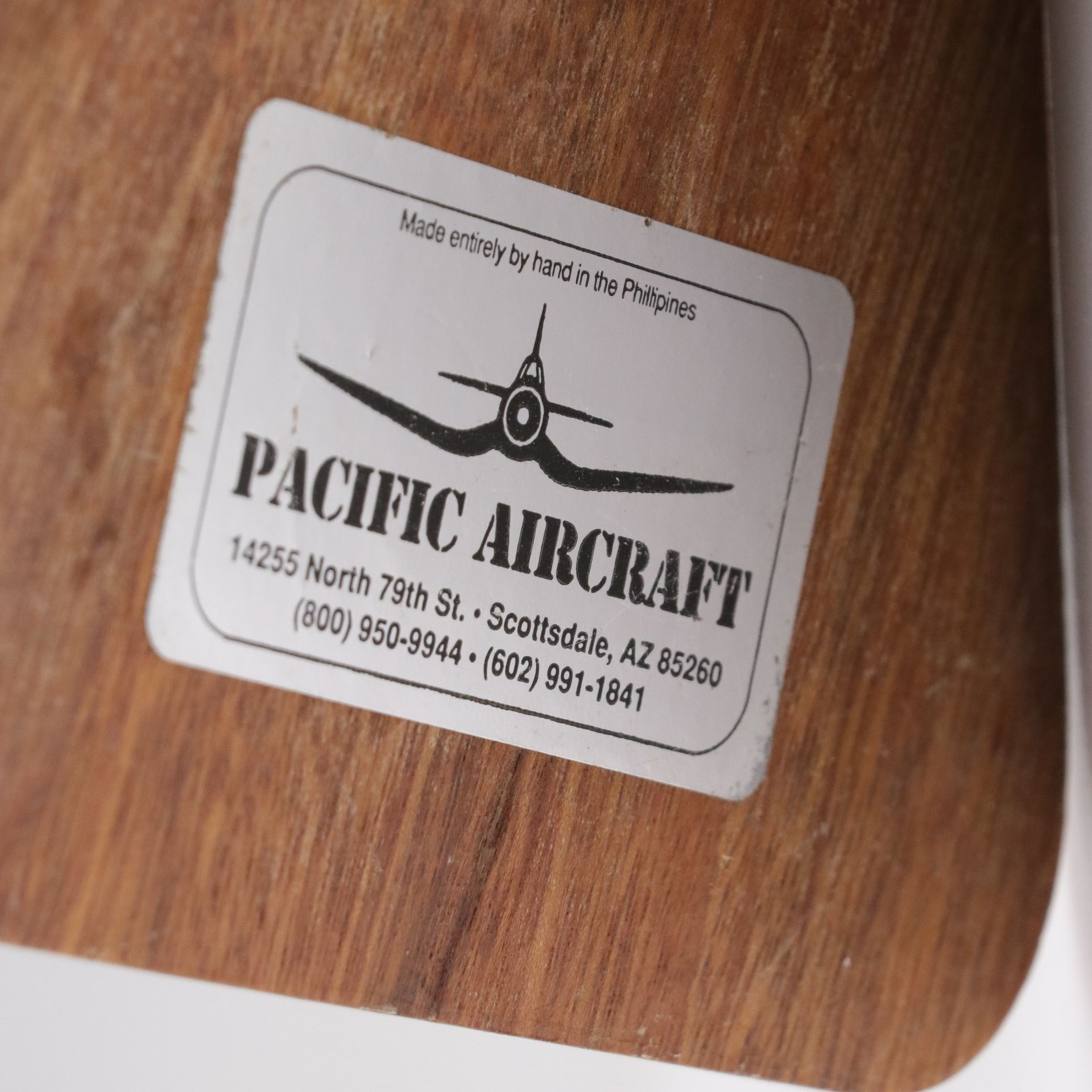 P-51 Mustang Glamorous Glen III & Bombardier Challenger 604 Wooden Plane Models