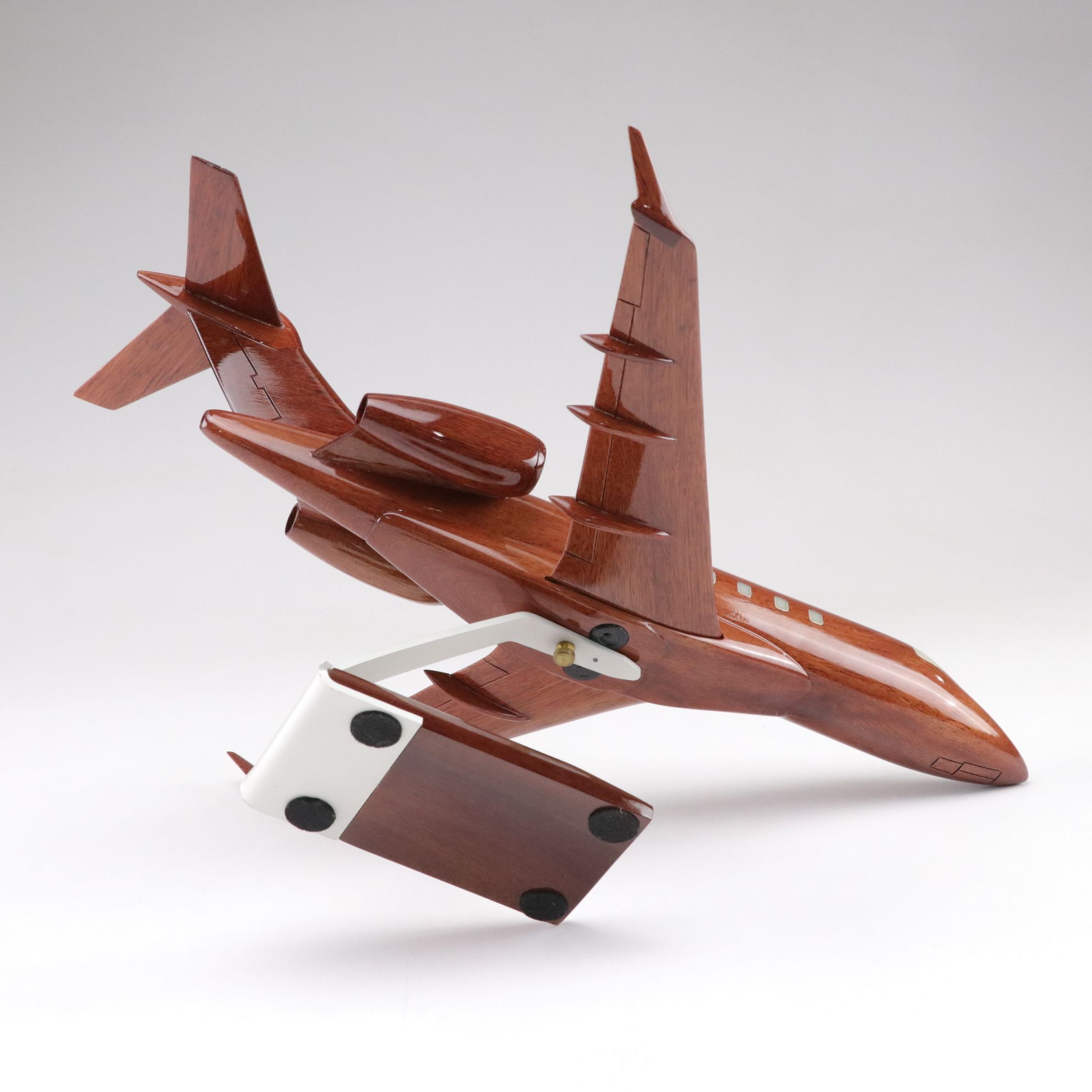 P-51 Mustang Glamorous Glen III & Bombardier Challenger 604 Wooden Plane Models