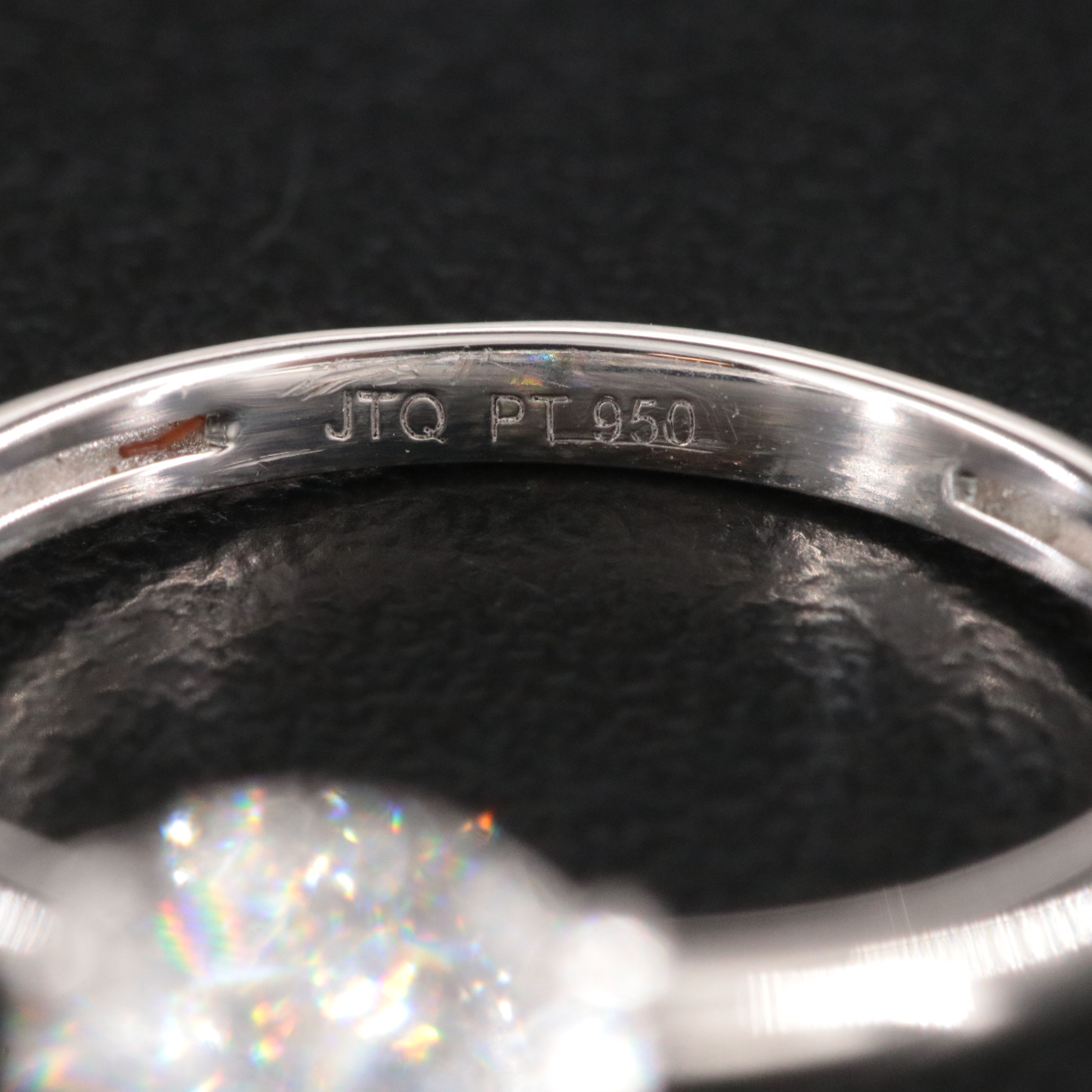 Platinum 2.13 CT Lab Grown Diamond Solitaire Ring