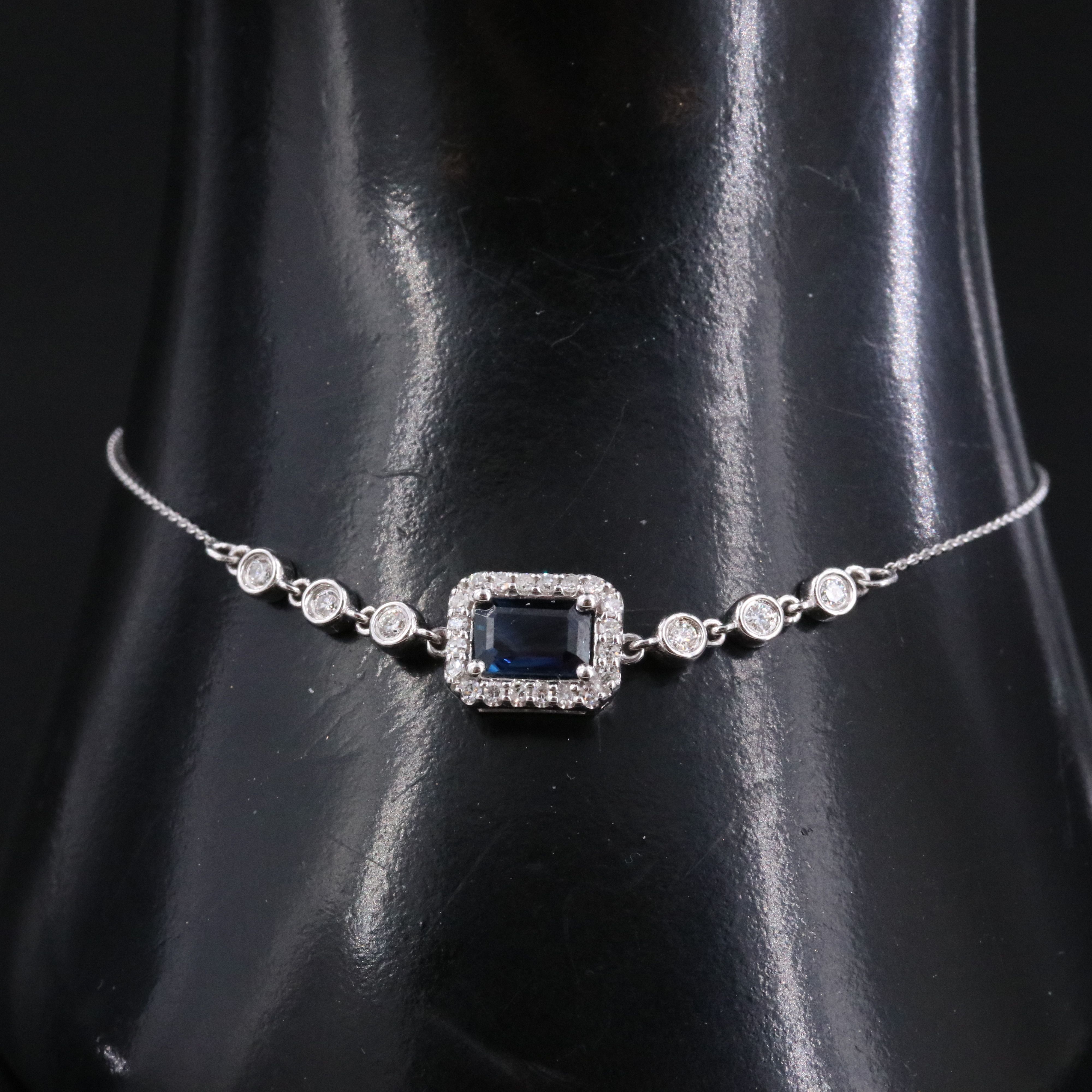 14K Sapphire and Diamond Bracelet