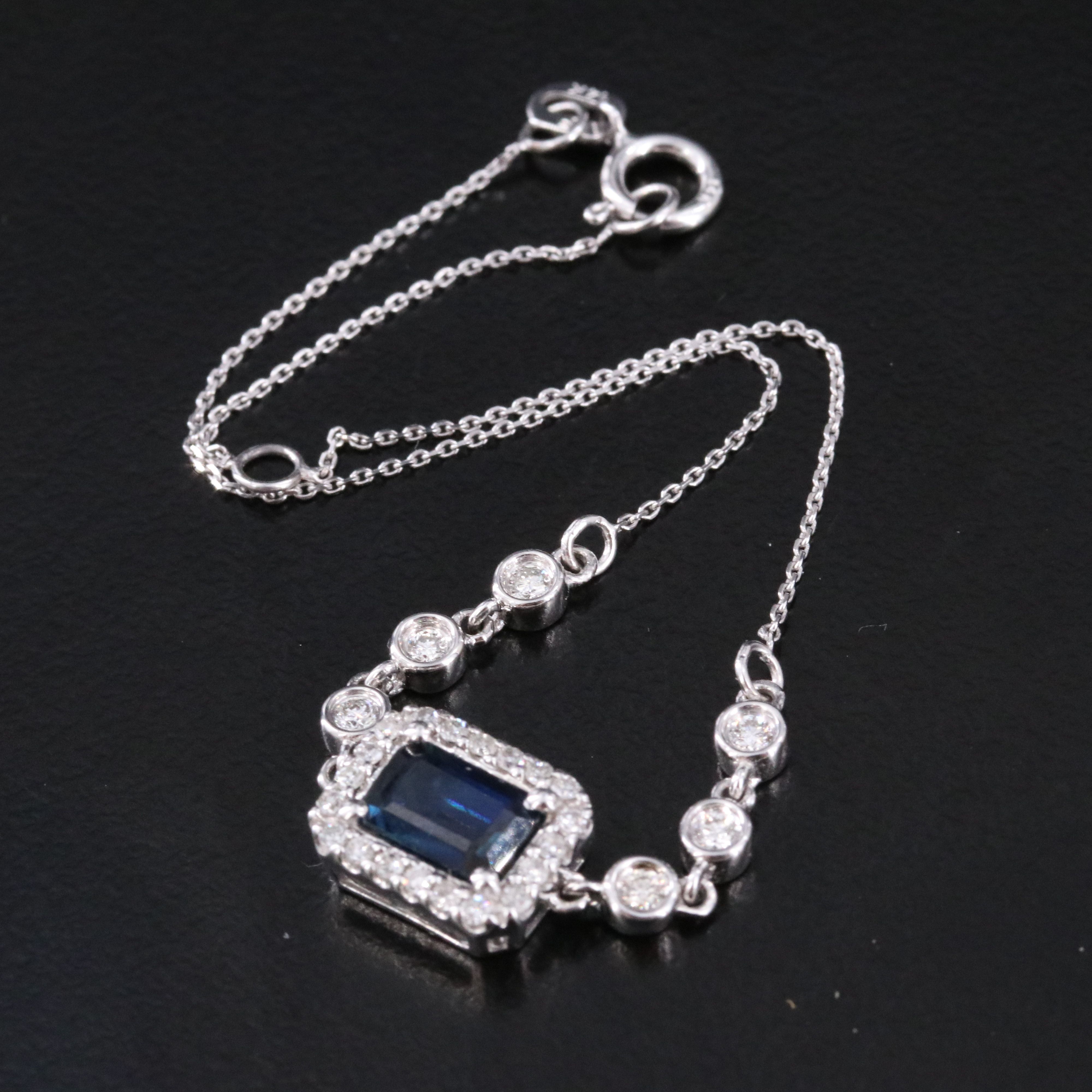 14K Sapphire and Diamond Bracelet