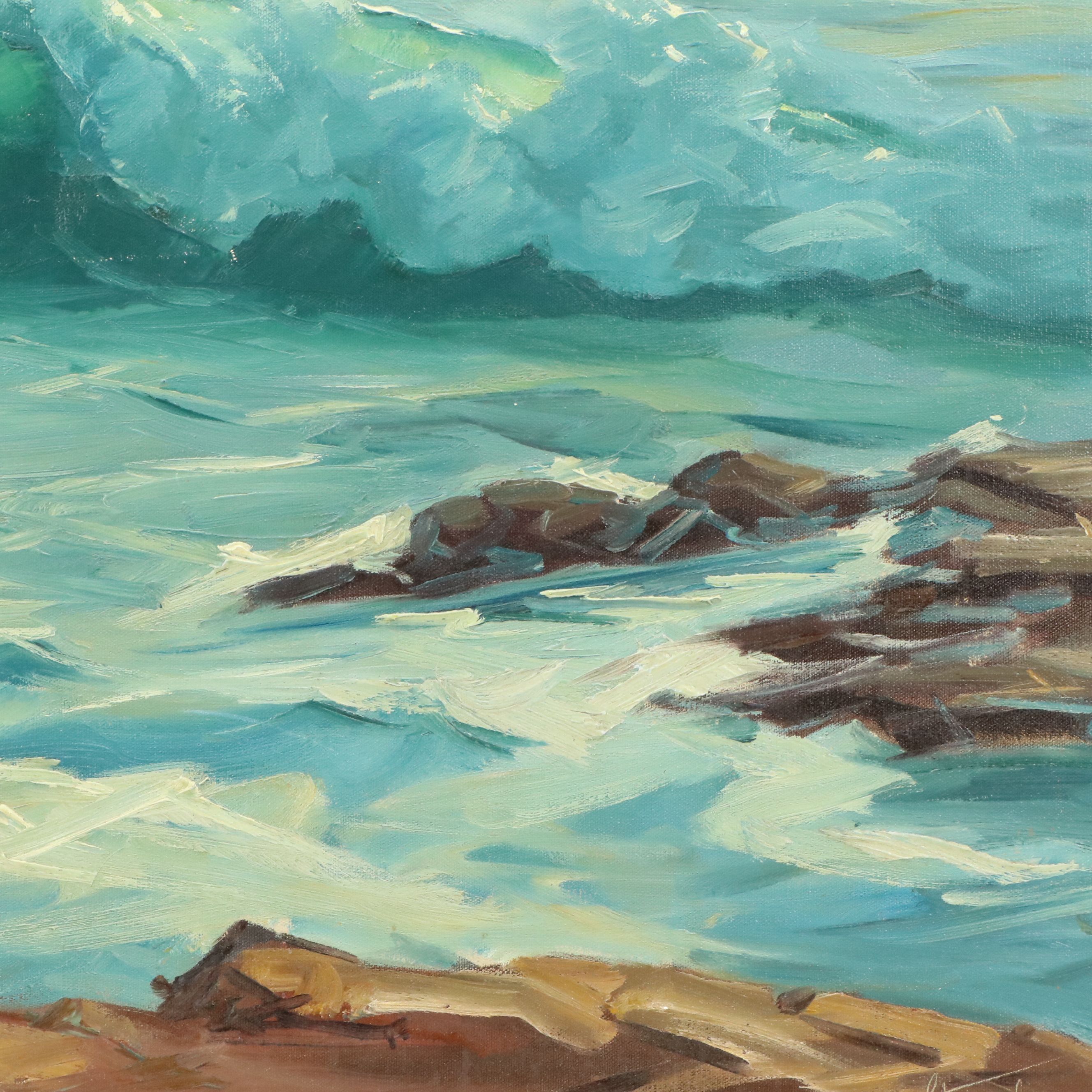 Charles Stepule Seascape Oil Painting