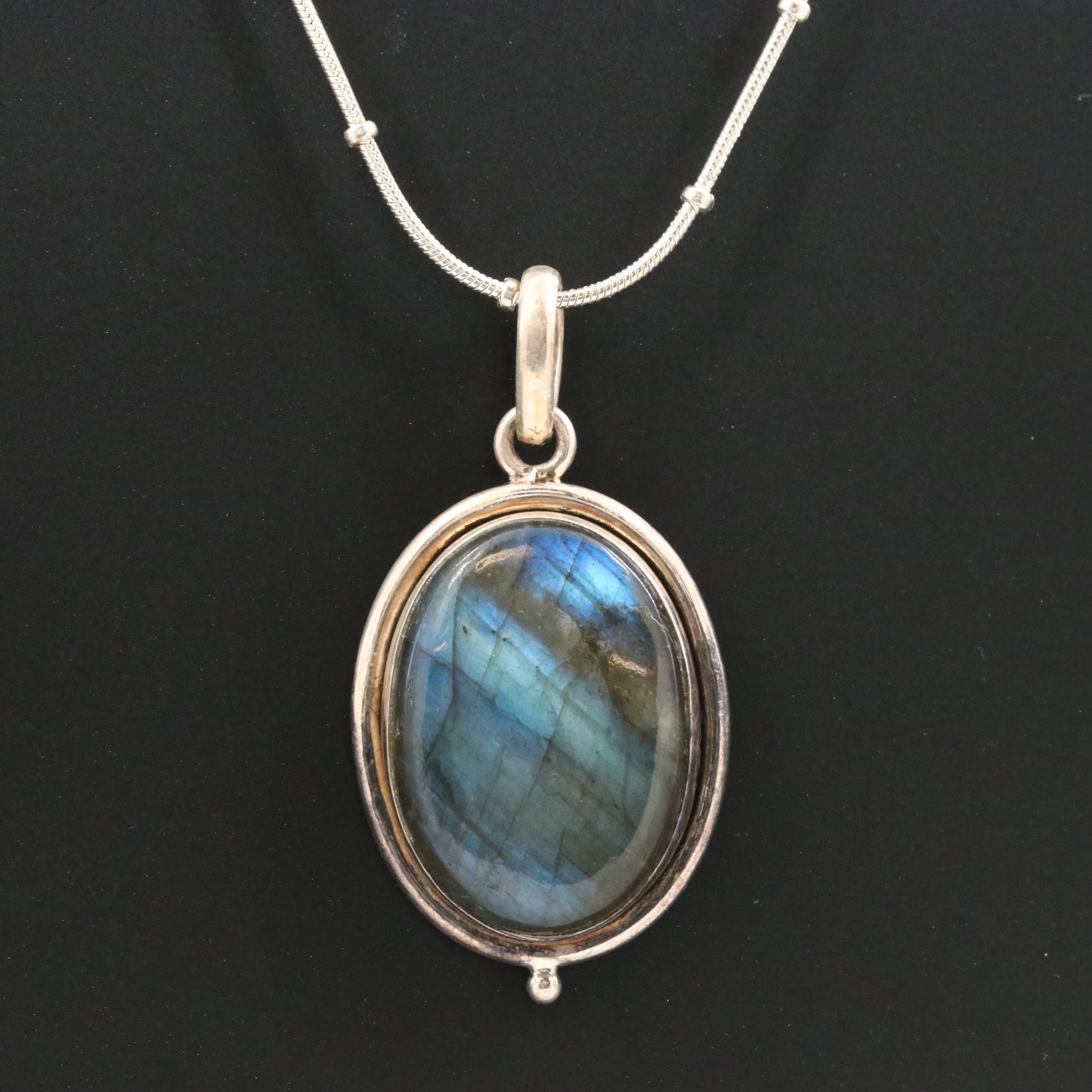 Sterling Labradorite Pendant Necklace