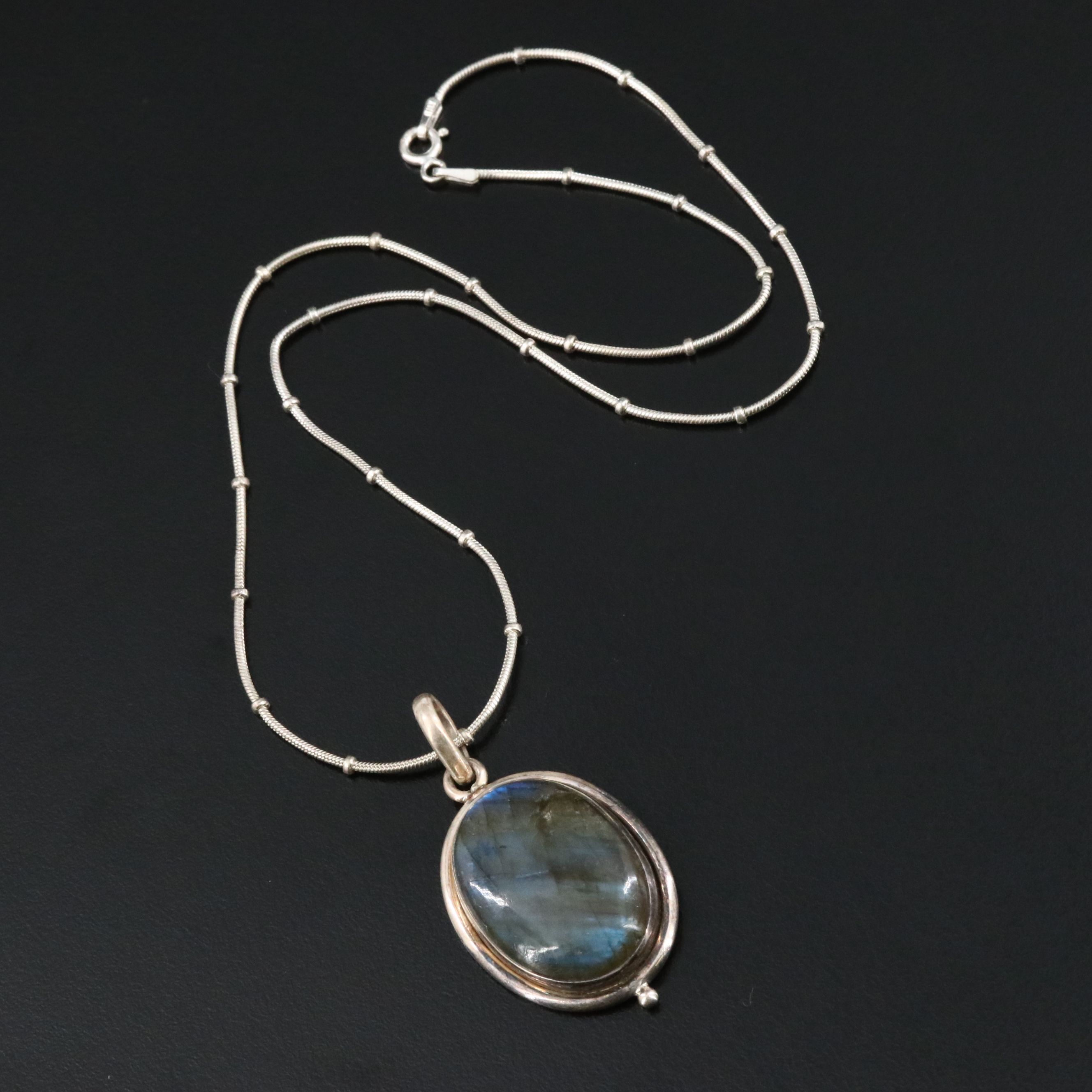 Sterling Labradorite Pendant Necklace