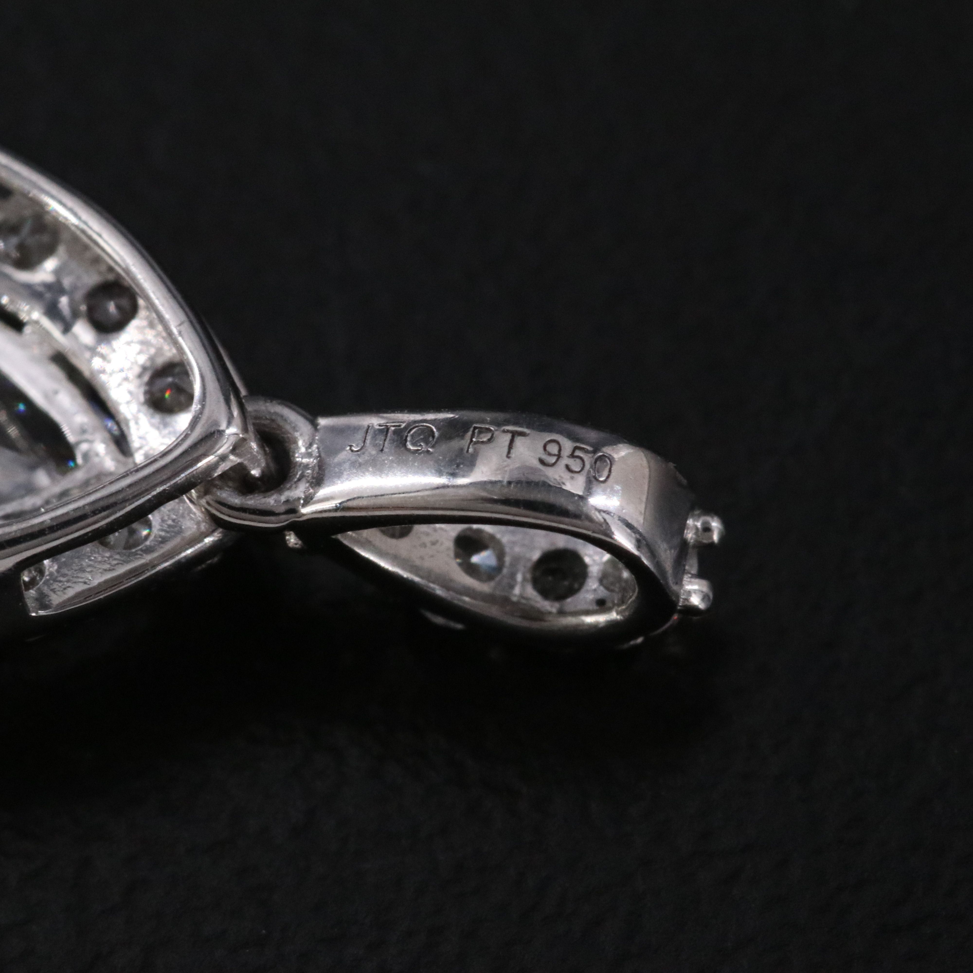 Platinum 1.94 CTW Lab Grown Diamond Halo Pendant