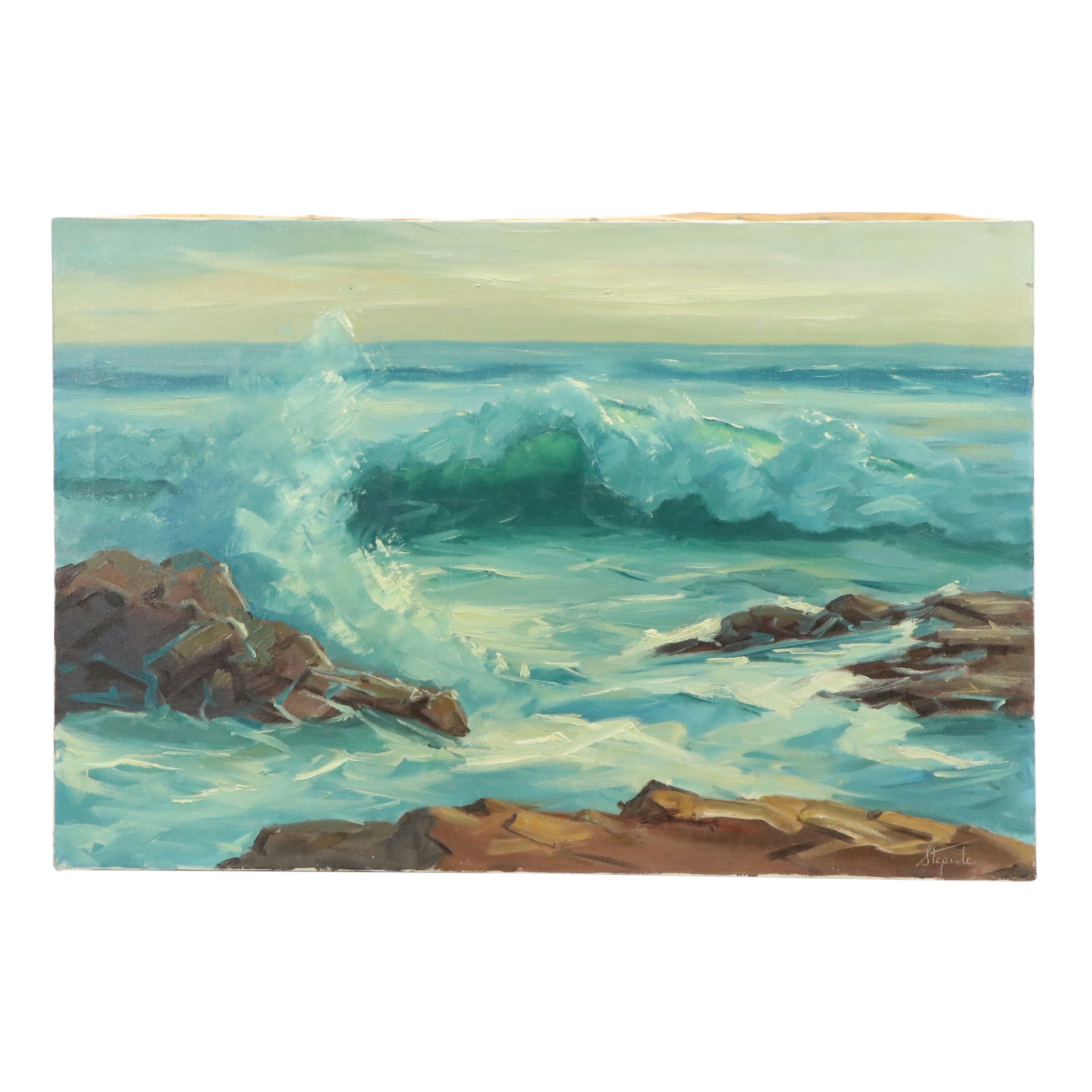 Charles Stepule Seascape Oil Painting