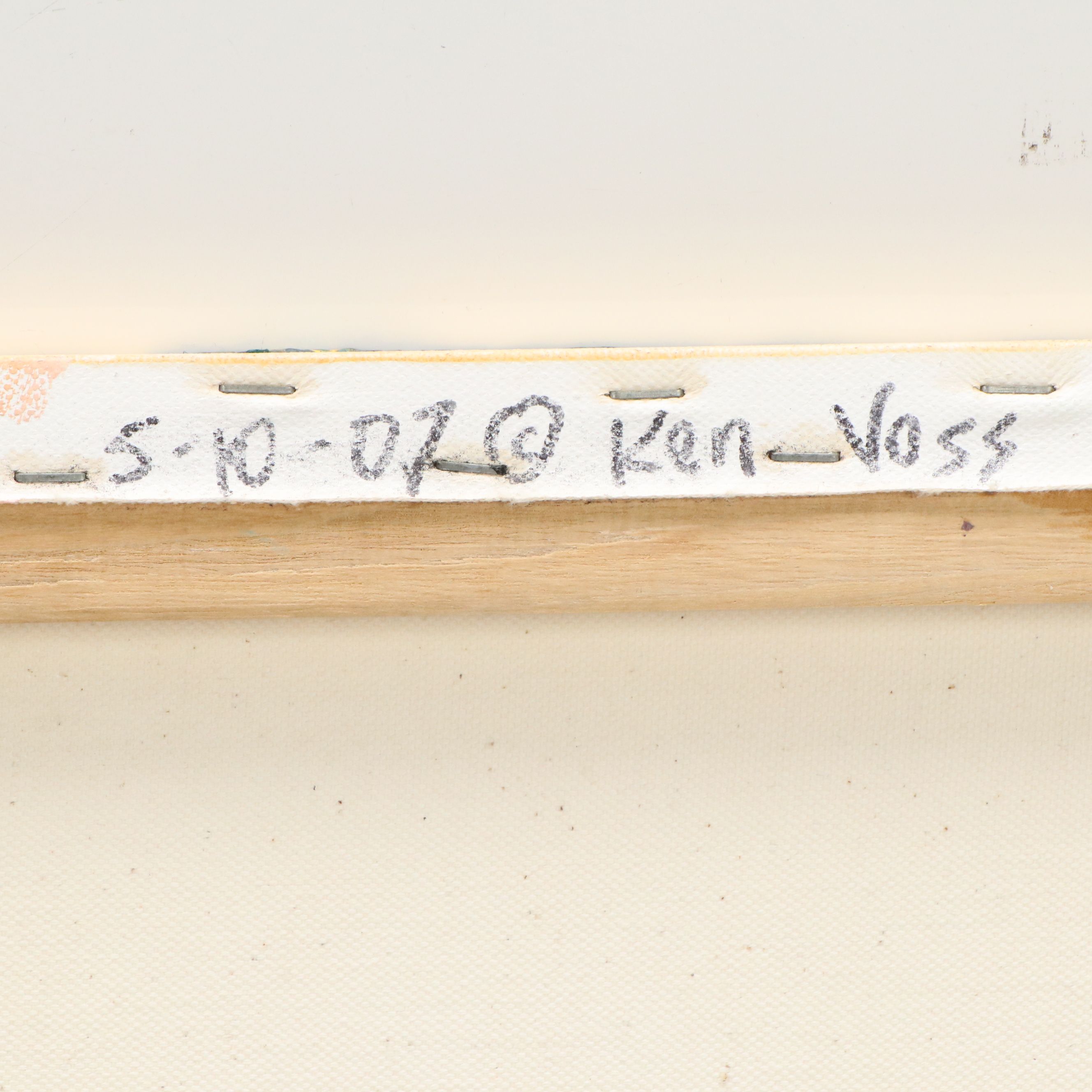 Ken Voss Still Life Acrylic Painting of Apples, 2007