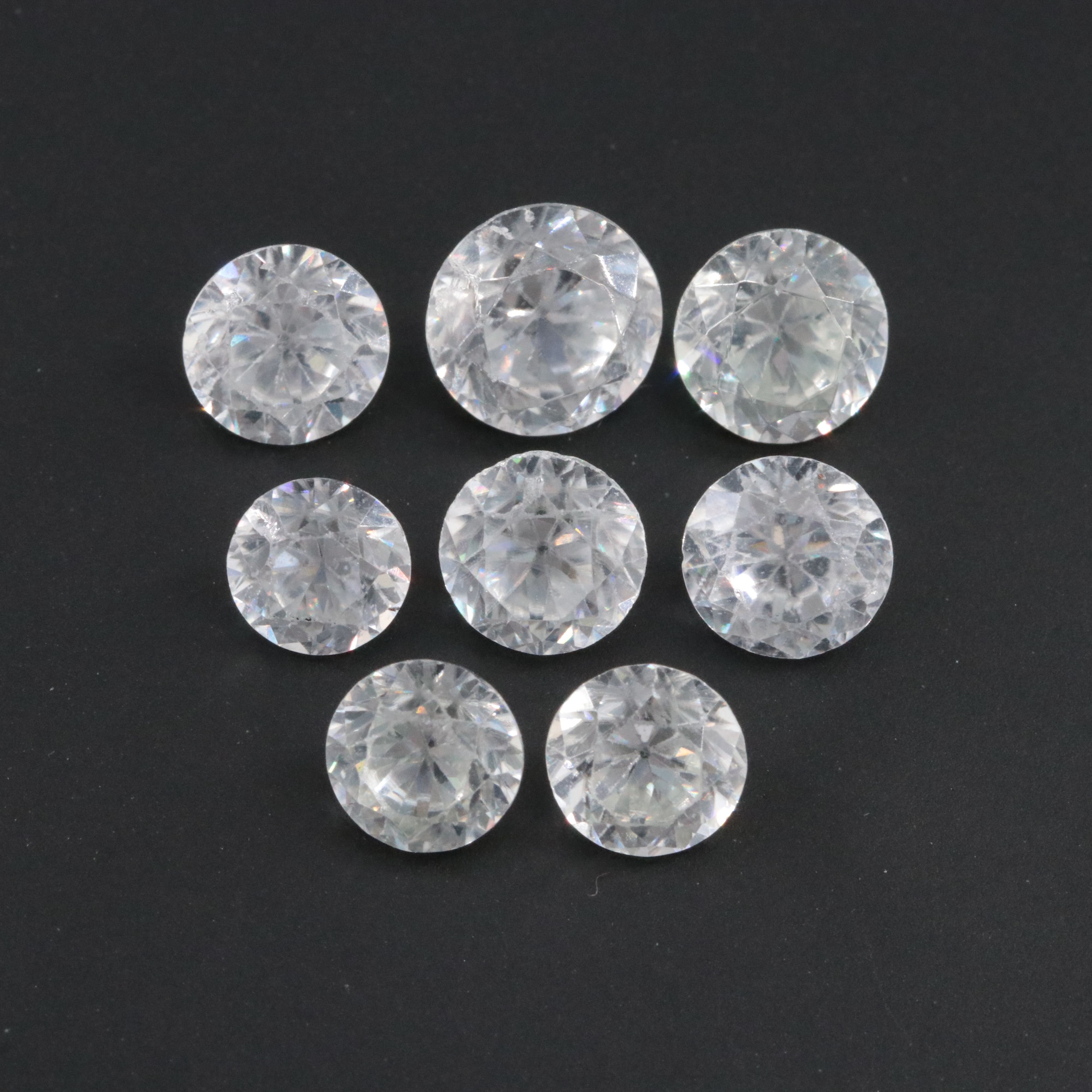 Loose 12.58 CTW White Zircon Lot