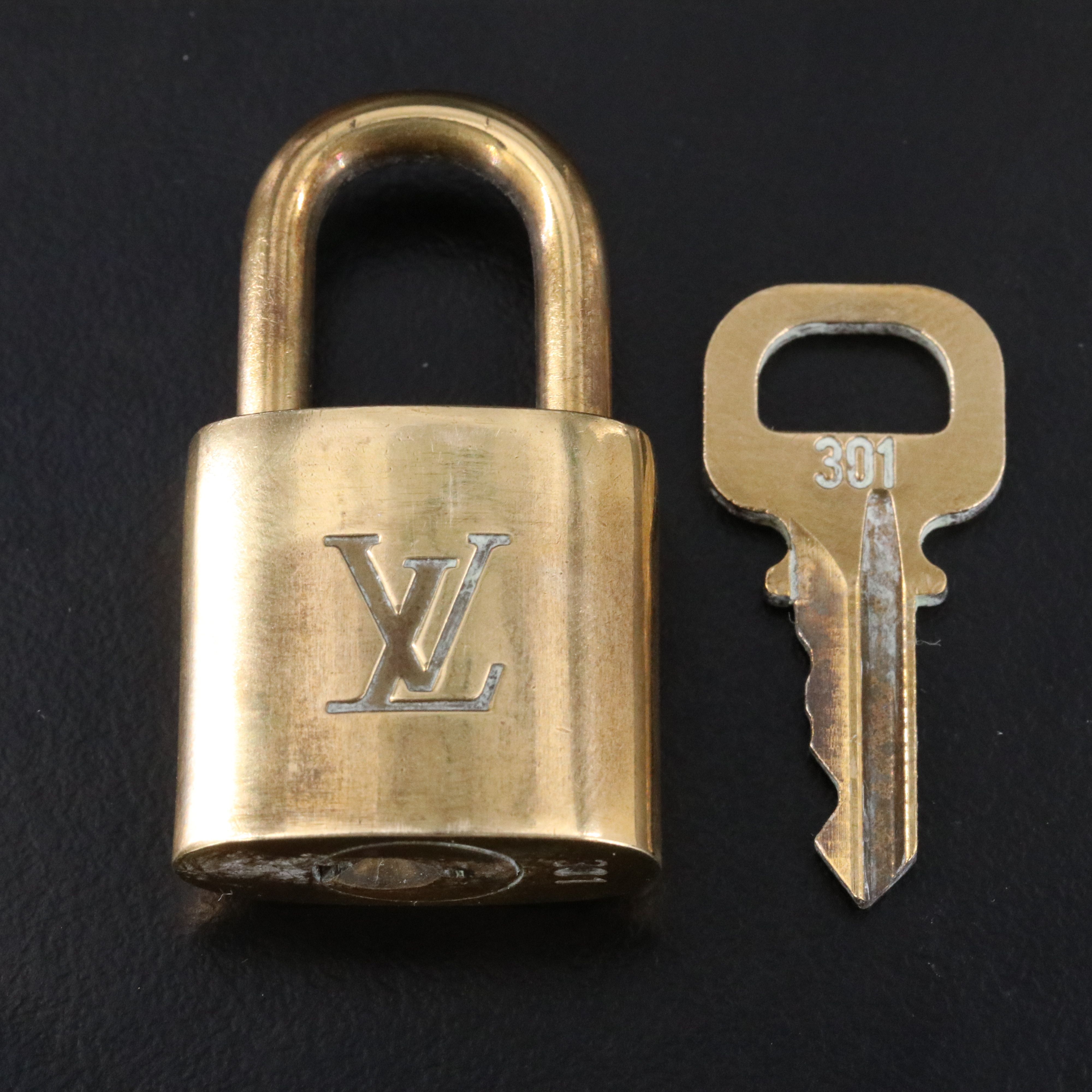 Louis Vuitton Brass Padlock and Key