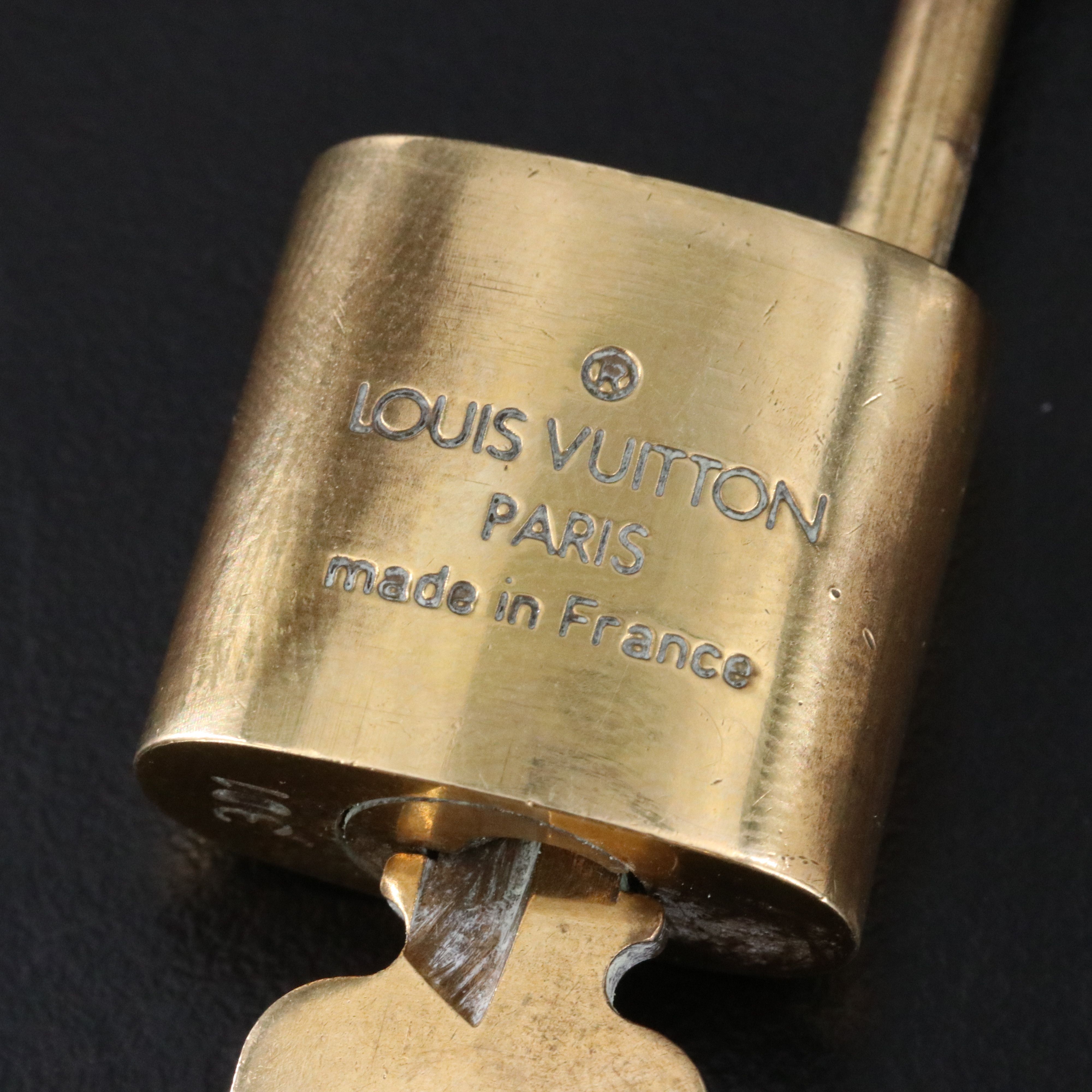 Louis Vuitton Brass Padlock and Key